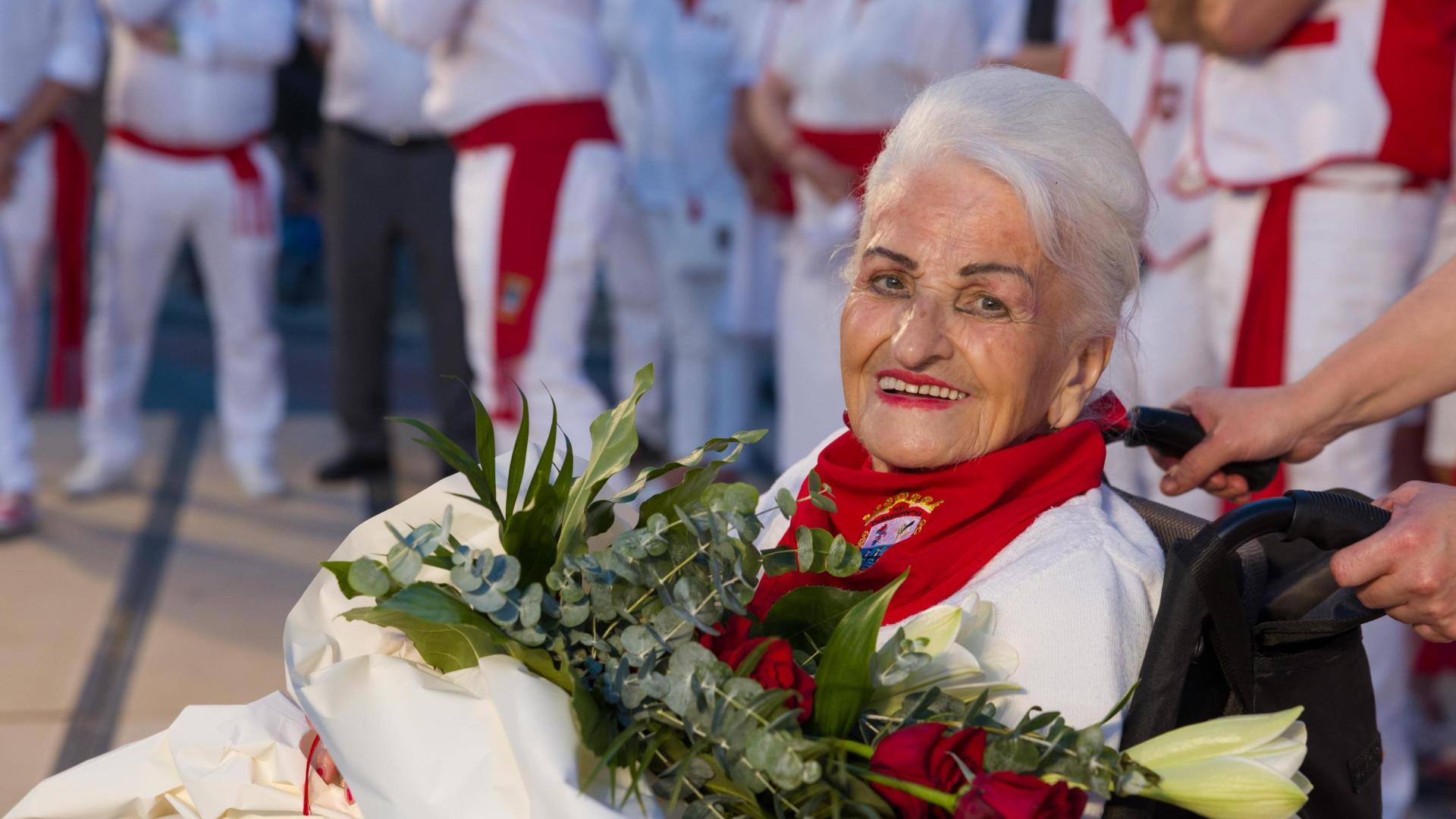 Josefina Jiménez Maroto 'La Coscolina', el día que recibió el galardón de Tudelana Popular 2023