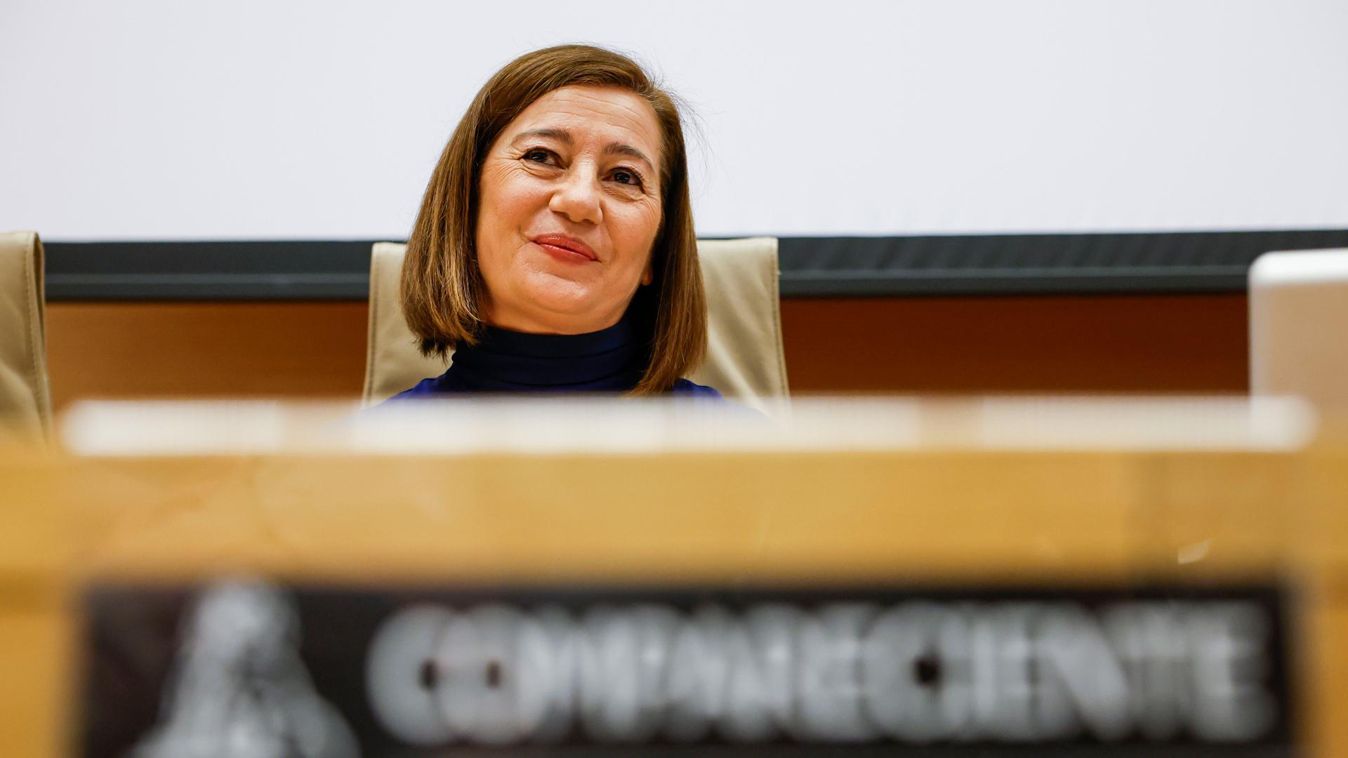 La presidenta del Congreso, Francina Armengol, comparece este lunes en la comisión del Congreso que investiga el caso Koldo