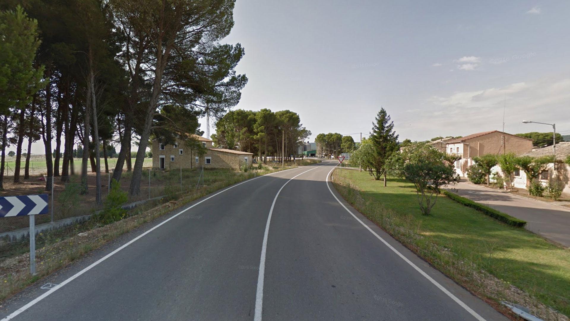 Entrada a la localidad de Valareña, lugar en el que se produjo el accidente de camión en el que murió un vecino de Estella