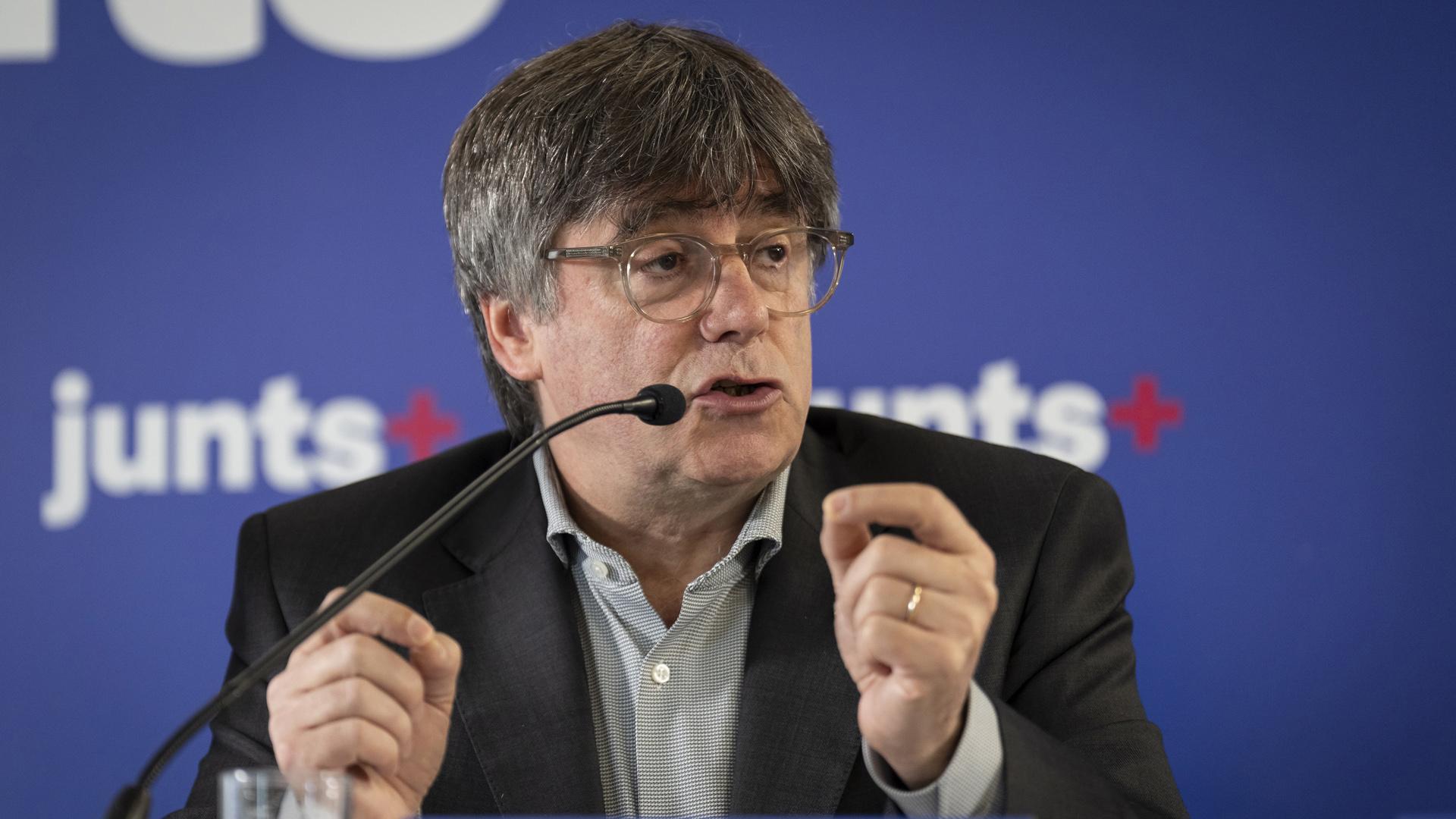 El expresident de la Generalitat, Carles Puigdemont, este jueves en Perpiñán