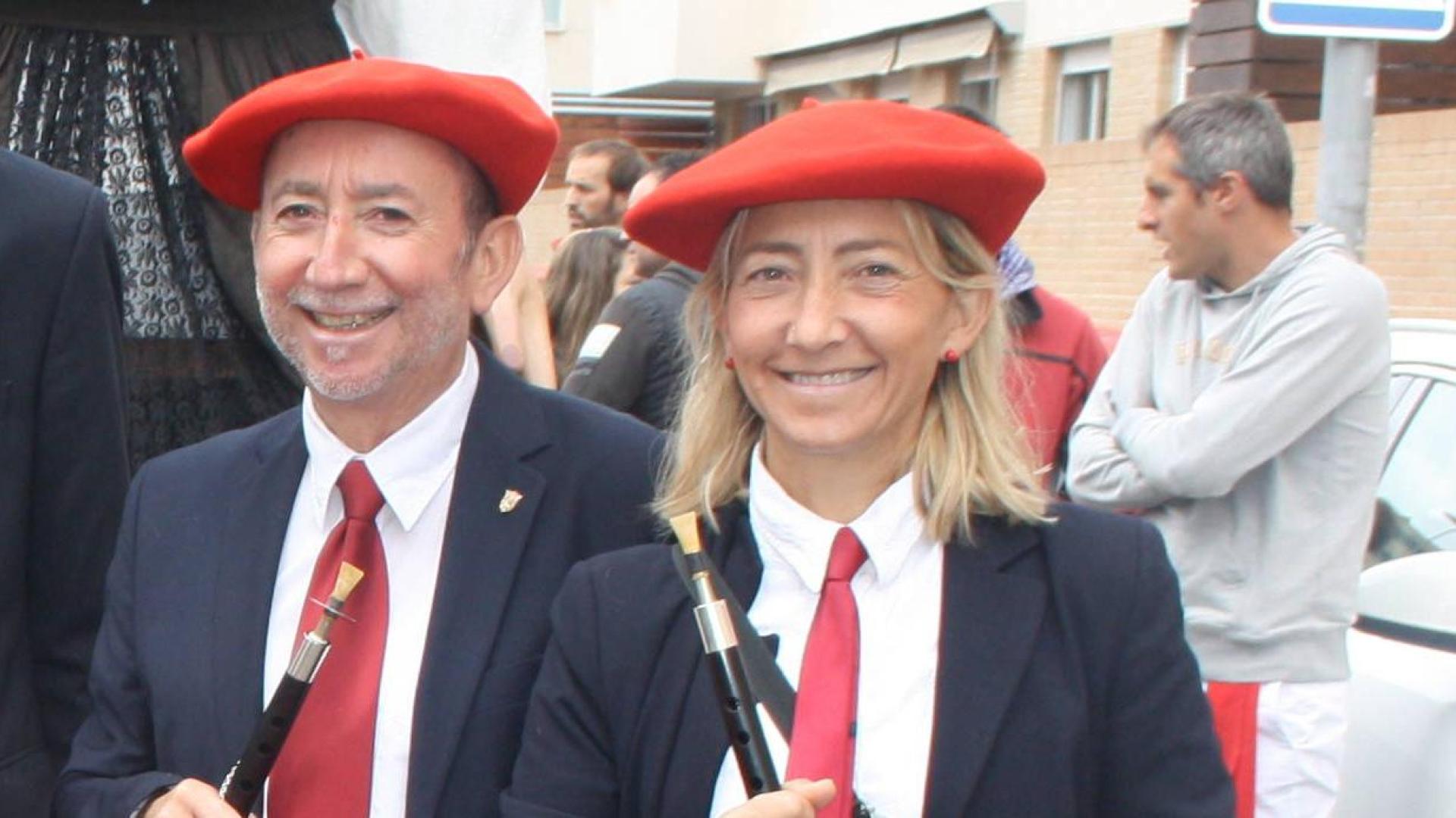 José Luis y Elena Fraile Pernaute, gaiteros