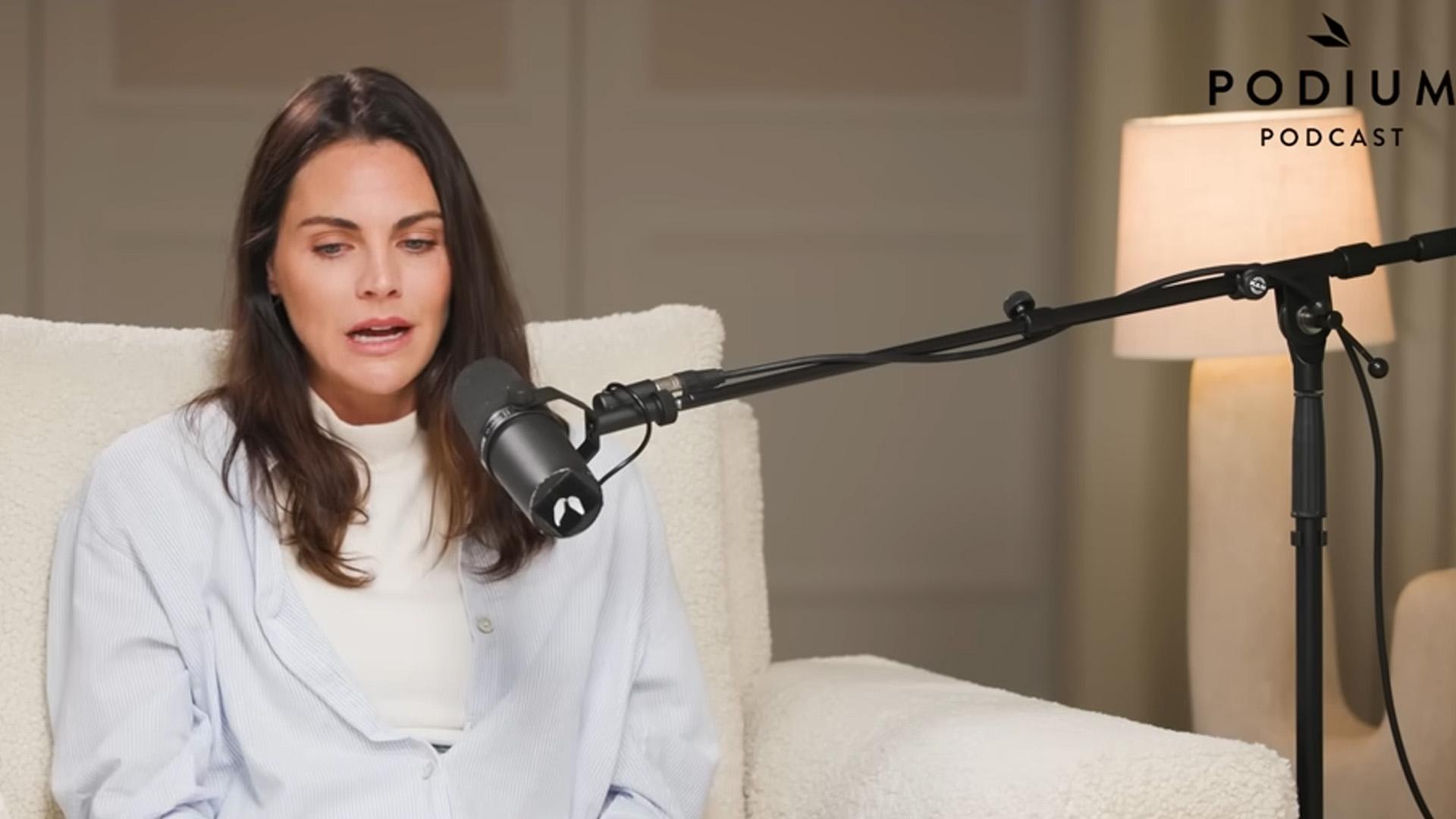 Amaia Salamanca, en un momento de su participación en el podcast 'A solas con' de Vicky Martín Berrocal