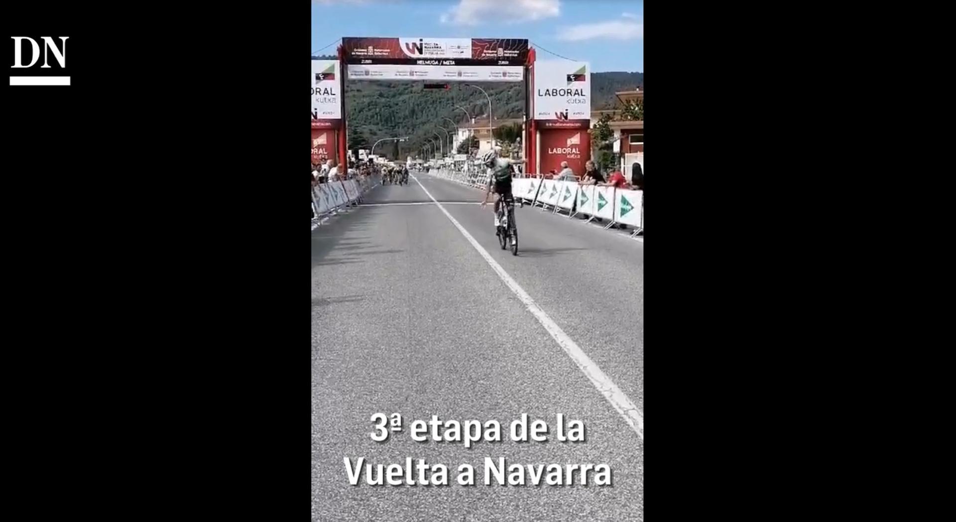 Alberto Álvarez le da al Extremadura la tercera etapa de la Vuelta a Navarra