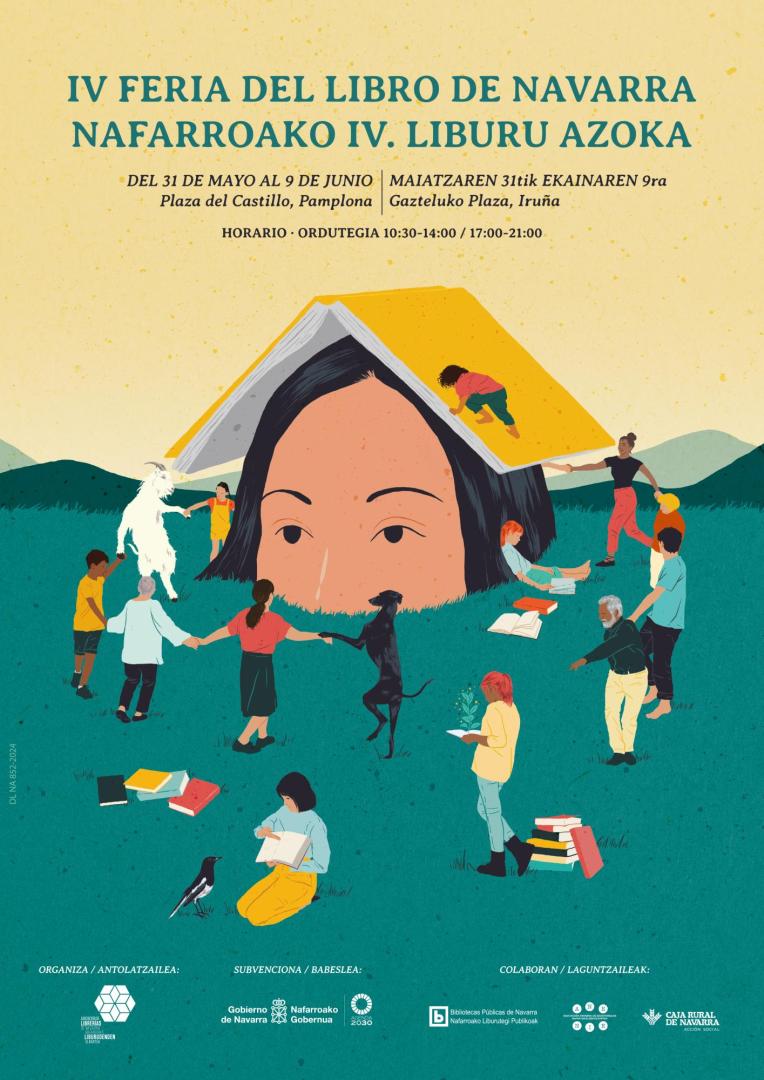 Cartel de la IV Feria del Libro de Navarra