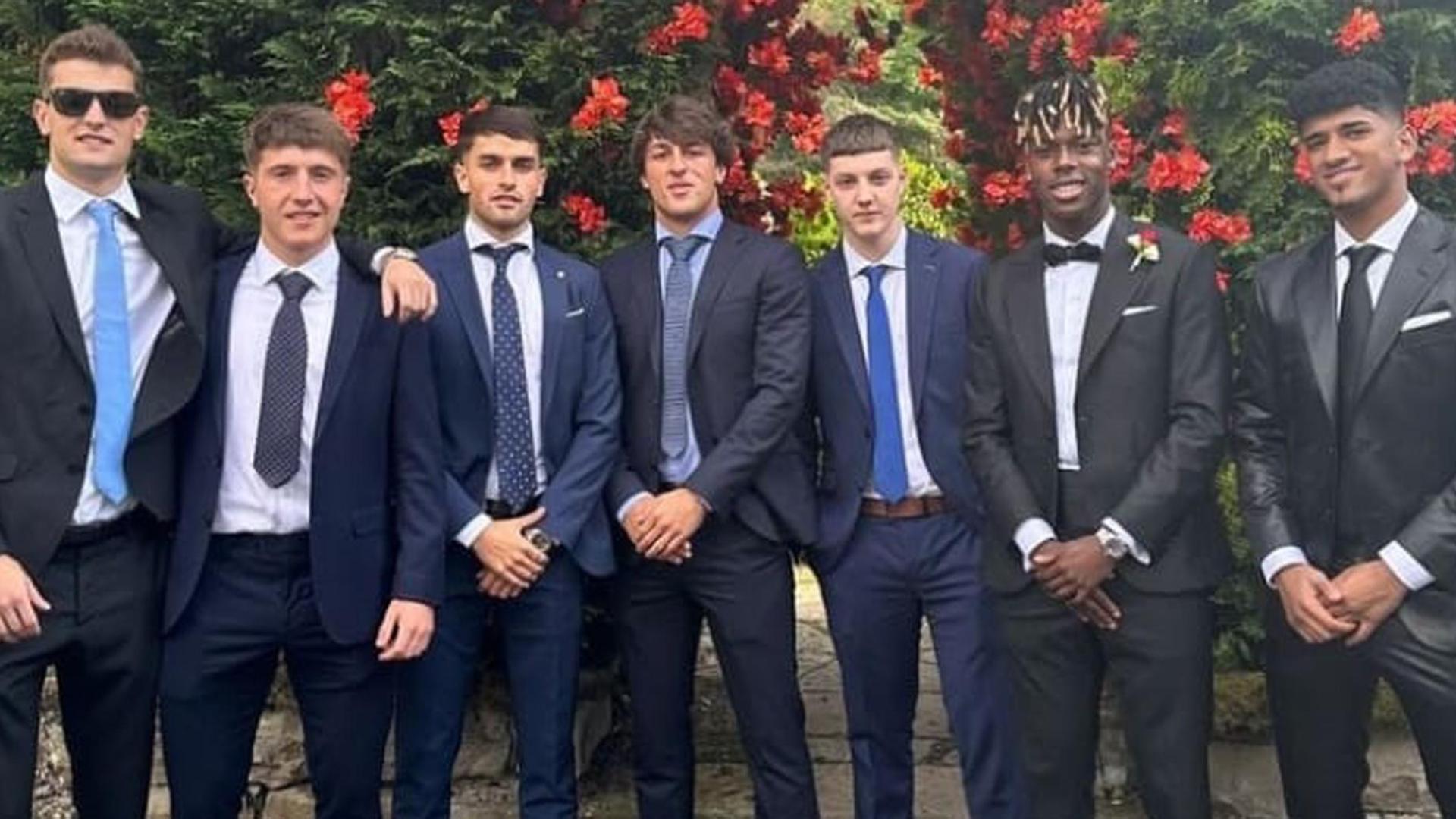 Jugadores del Athletic Club, en la boda de Iñaki Williams