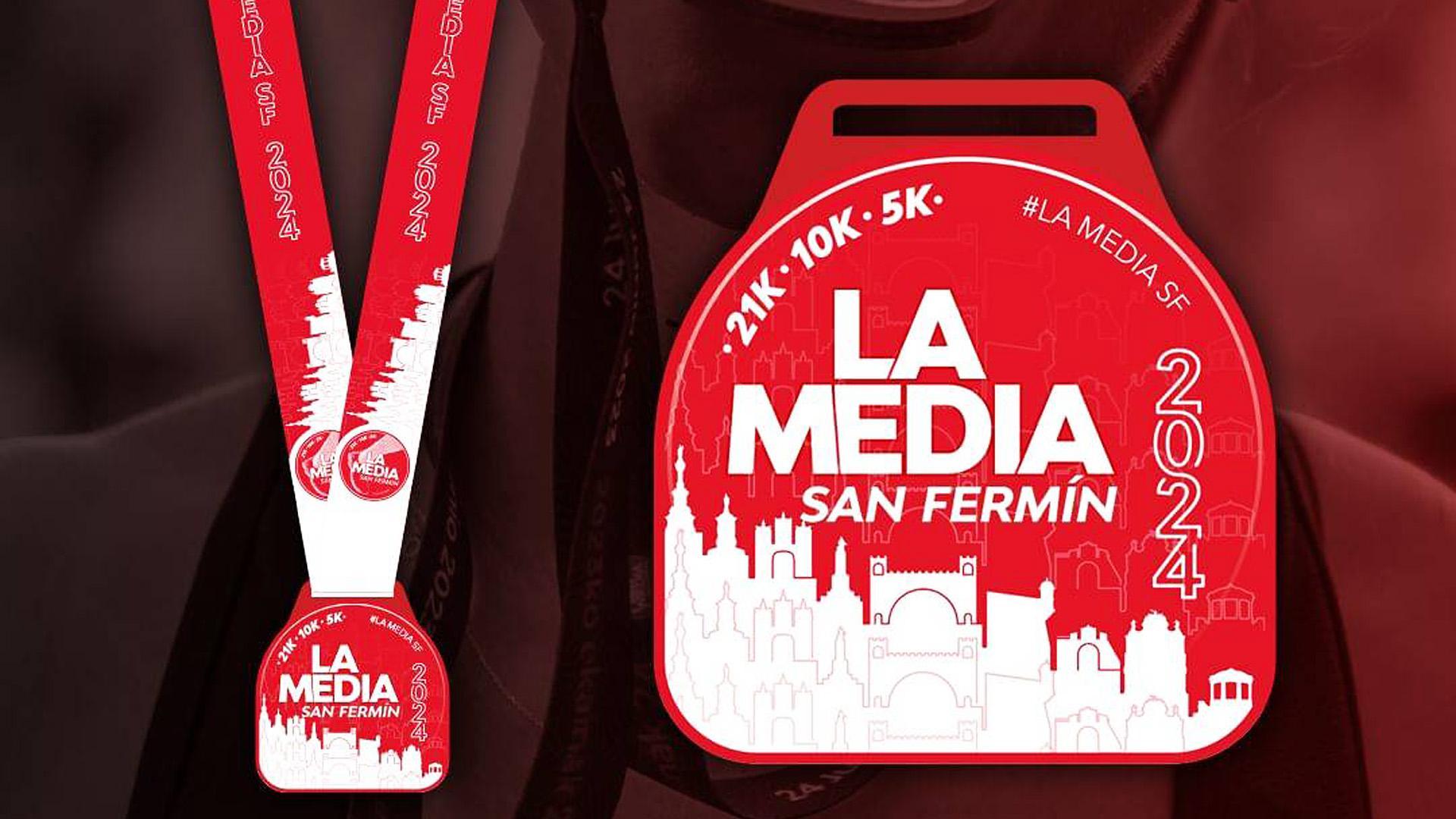 Diseño de la medalla que recibirán quienes completen la carrera.