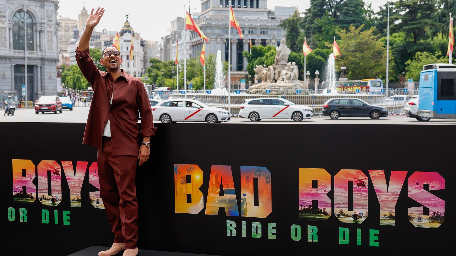 El actor estadounidense Will Smith visita Madrid para promocionar la nueva entrega de la película 'Bad boys: ride or die'