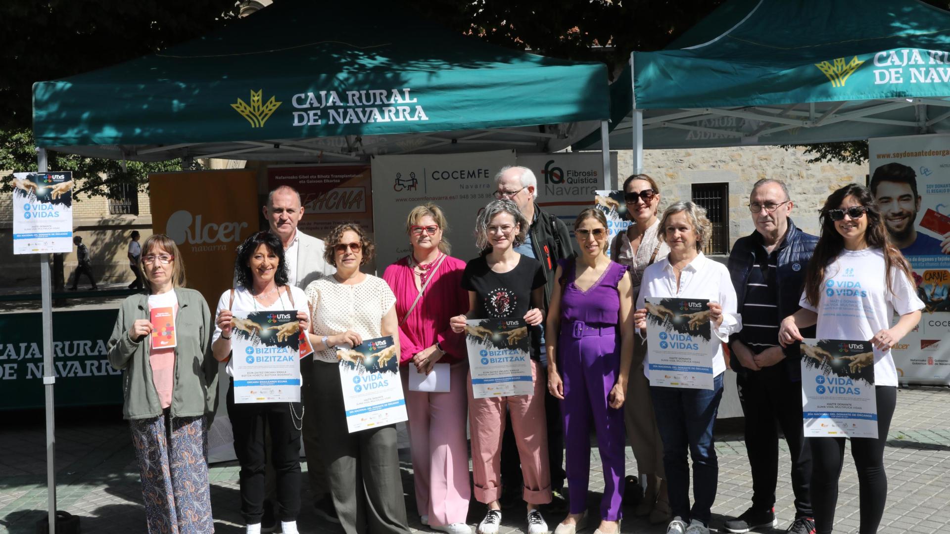 Representantes de Alcer, Atehna y Fibrosis Quística impulsaron la jornada en Sarasate.
