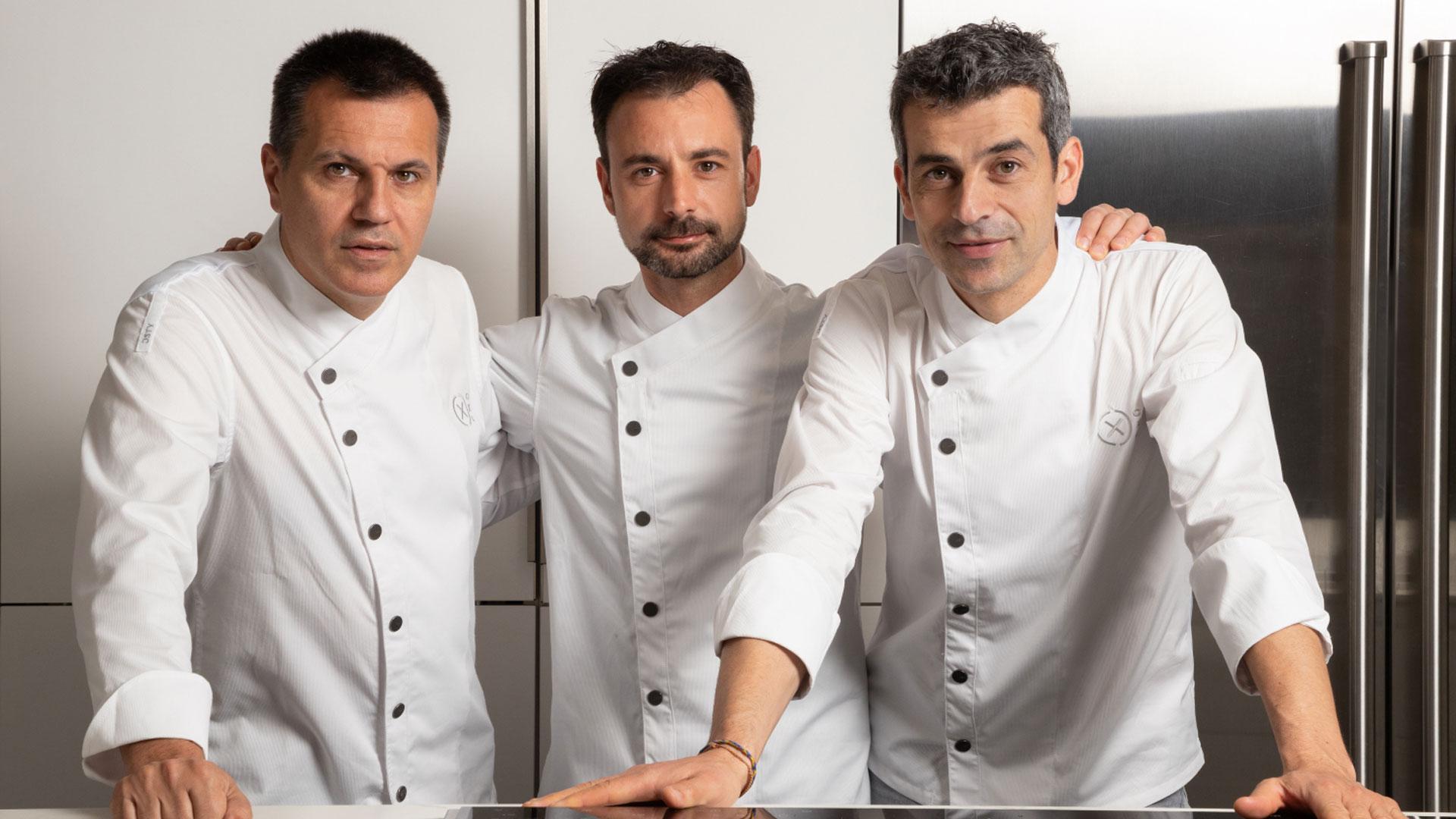 Oriol Castro, Eduard Xatruch y Mateu Casañas, del restaurante Disfrutar