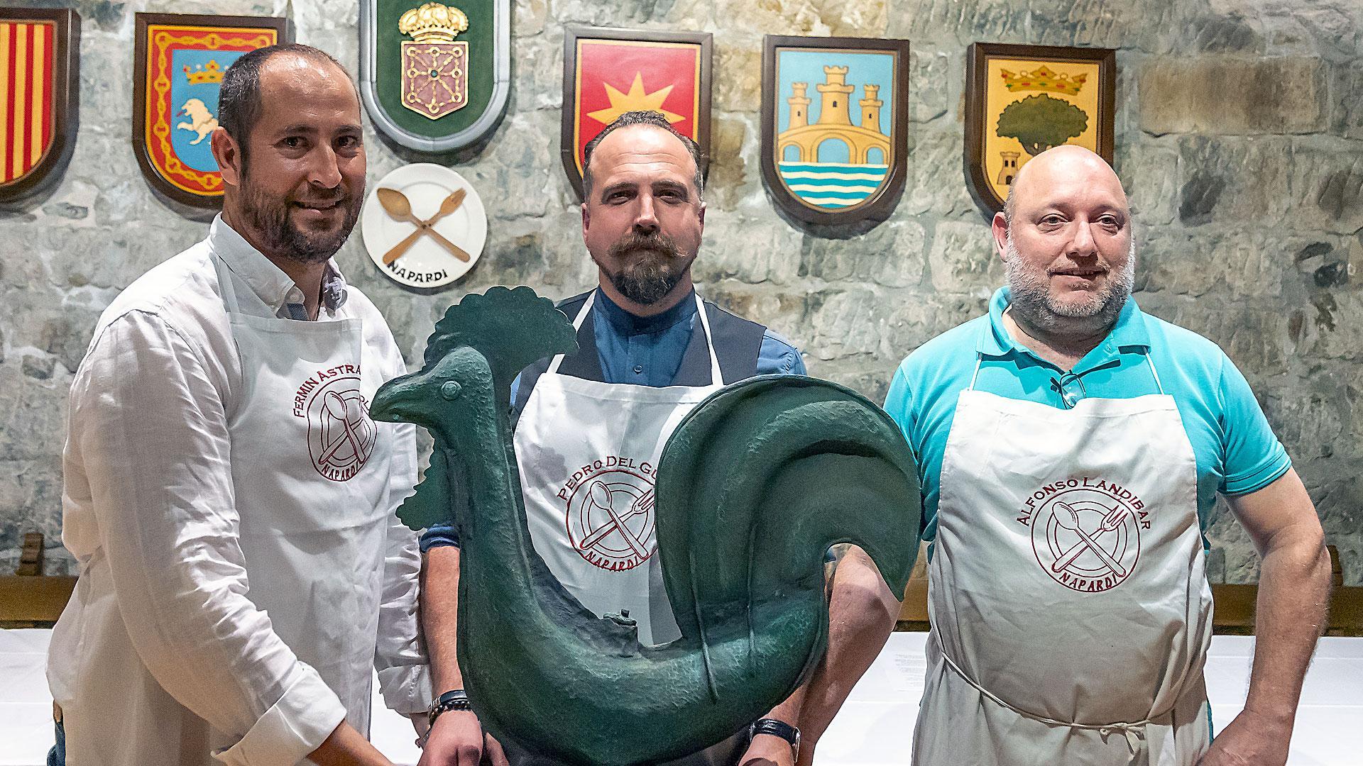 Fermín Astráin, Pedro Del Guayo y Alfonso Landíbar