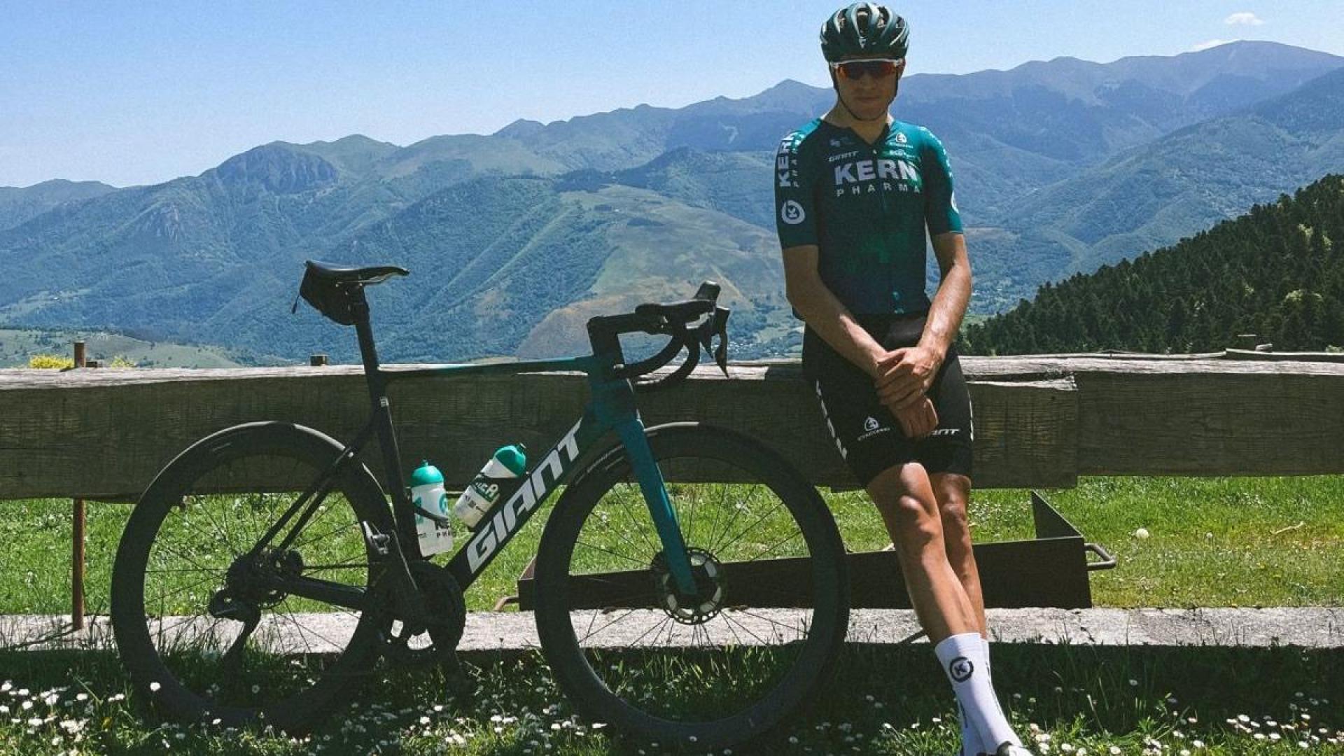 Pablo Castrillo, en una parada de su entrenamiento.