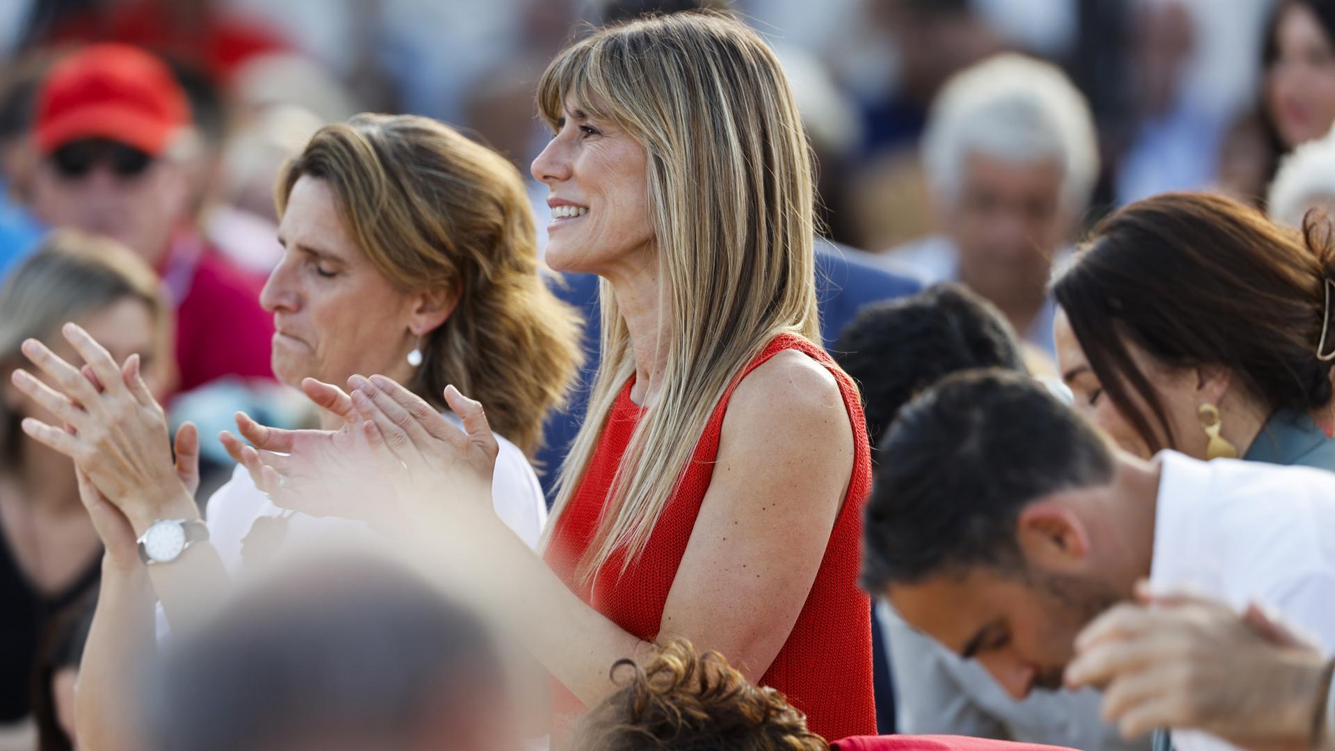 Begoña Gómez, en el mitin del PSOE en Benalmádena el 5 de junio