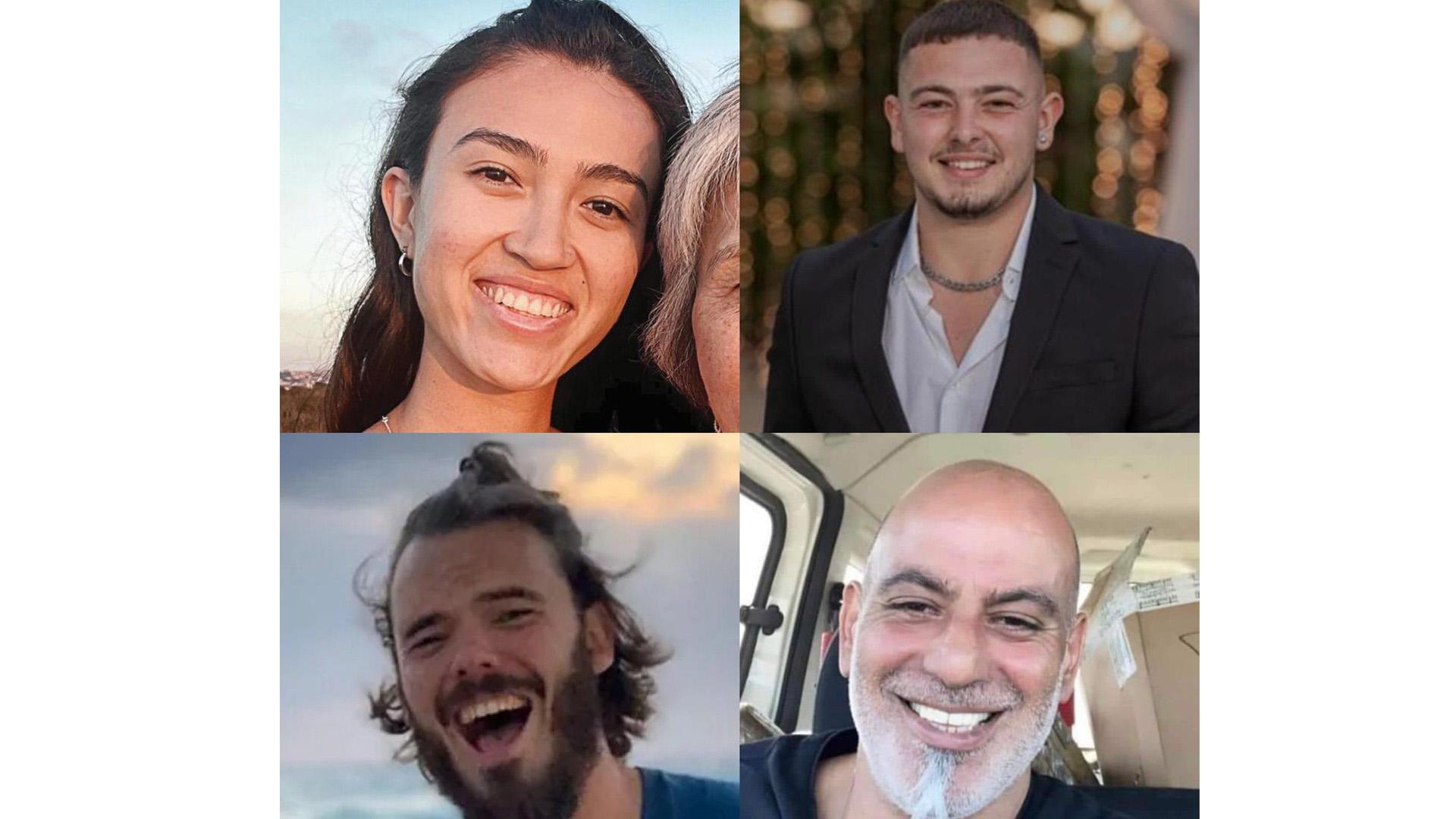 Los rehenes rescatados son Noa Argamani, de 25 años, de Almog Meir Jan, de 21, Andrey Kozlov, de 27, y Shlomi Ziv, de 40, que fueron secuestrados por Hamás en el festival de música 'Nova' el 7 de octubre