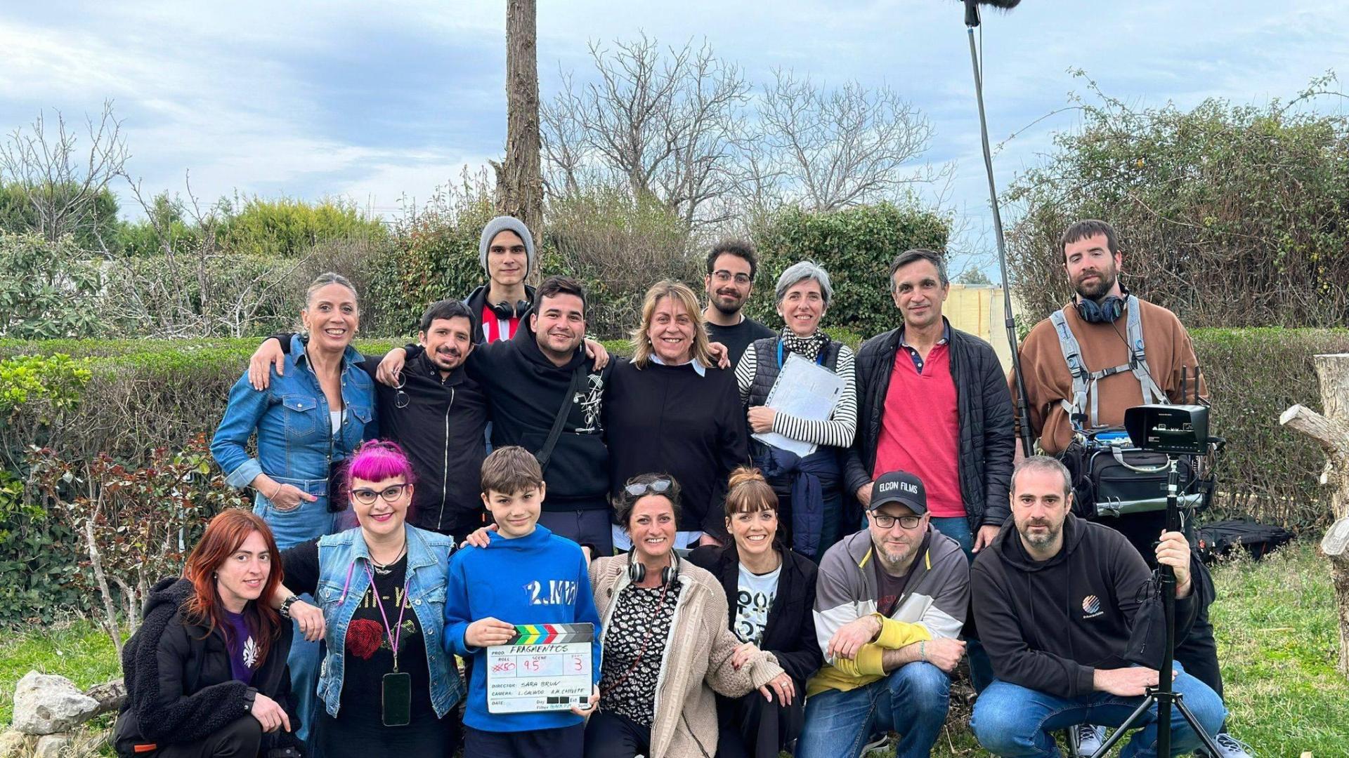 El equipo de Fragmentos durante el rodaje