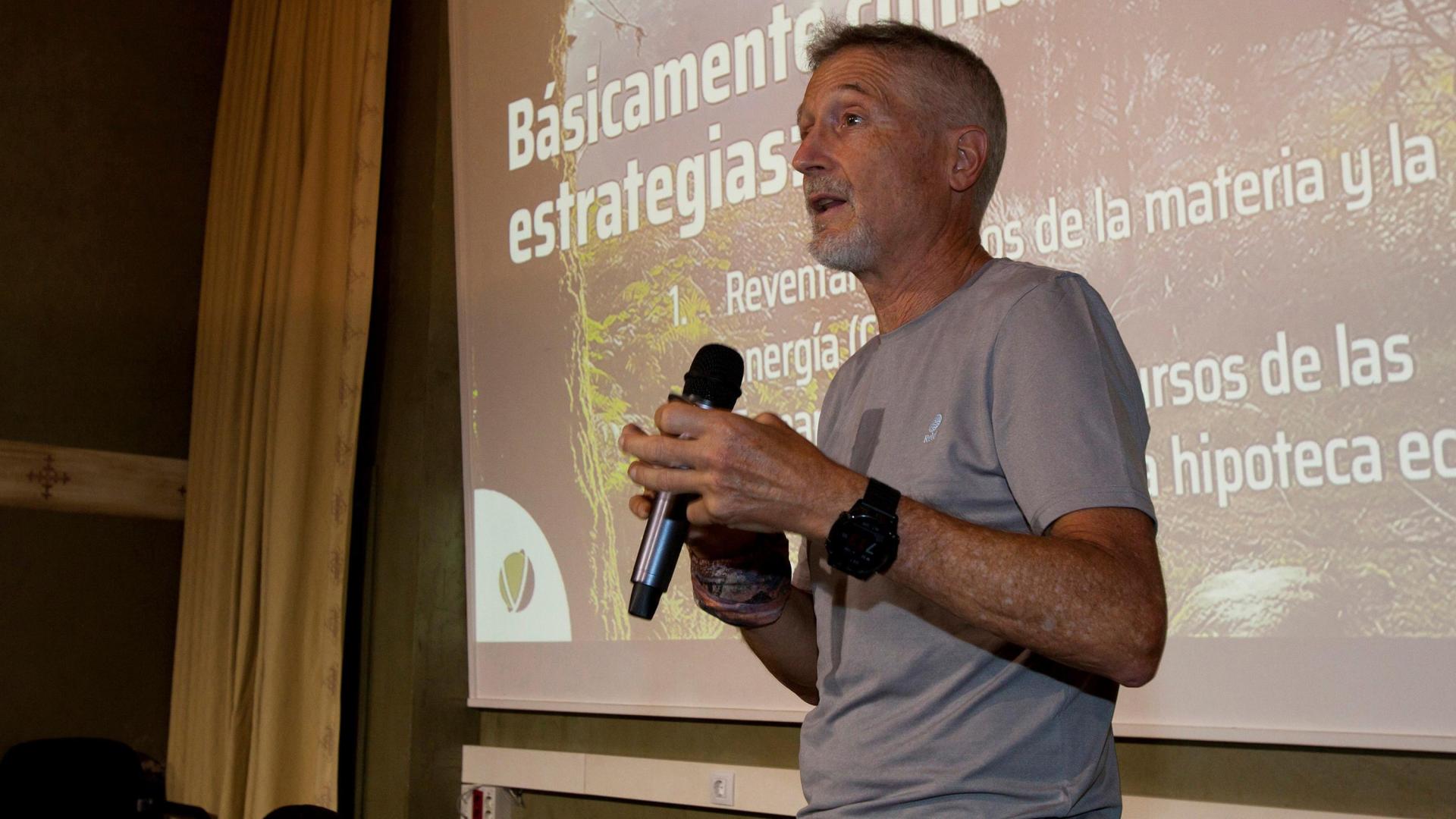 Fernando Valladares, en la charla que ofreció en la UNED de Tudela