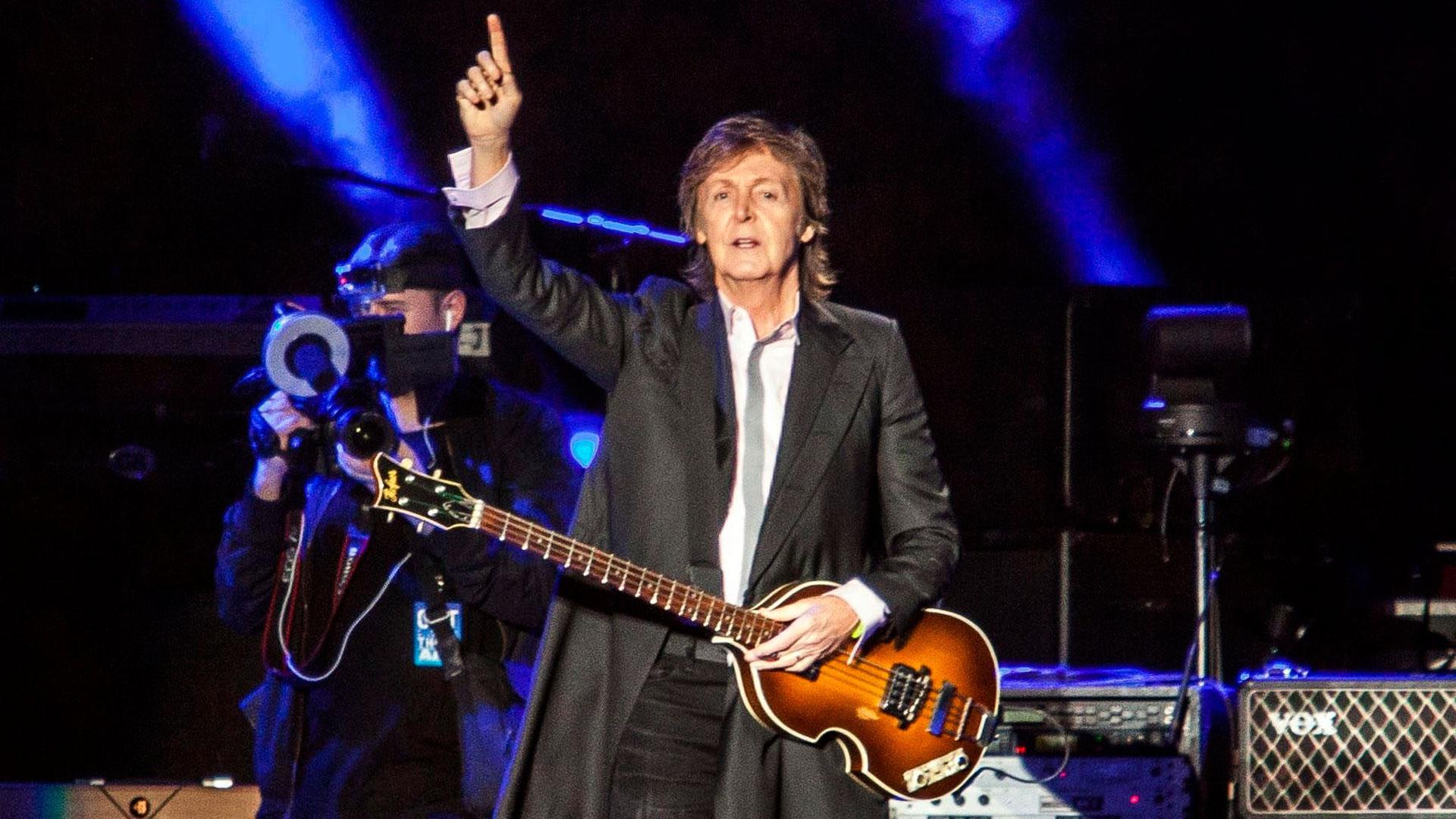 Paul McCartney, durante su concierto en el Allianz Parque Stadium en Sao Paulo (Brasil)