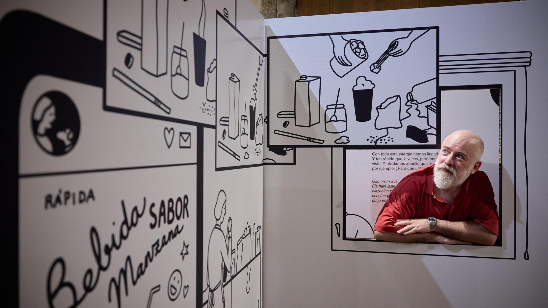 Joaquín Sevilla Moróder  en la exposición que se montó en el Condestable