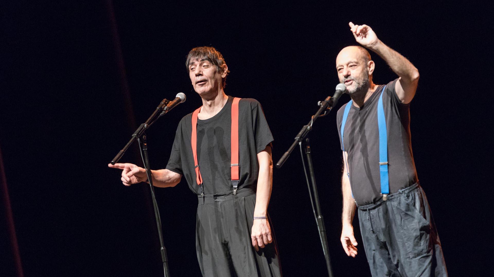 Faemino y Cansado, en una actuación en 2019 en Tudela