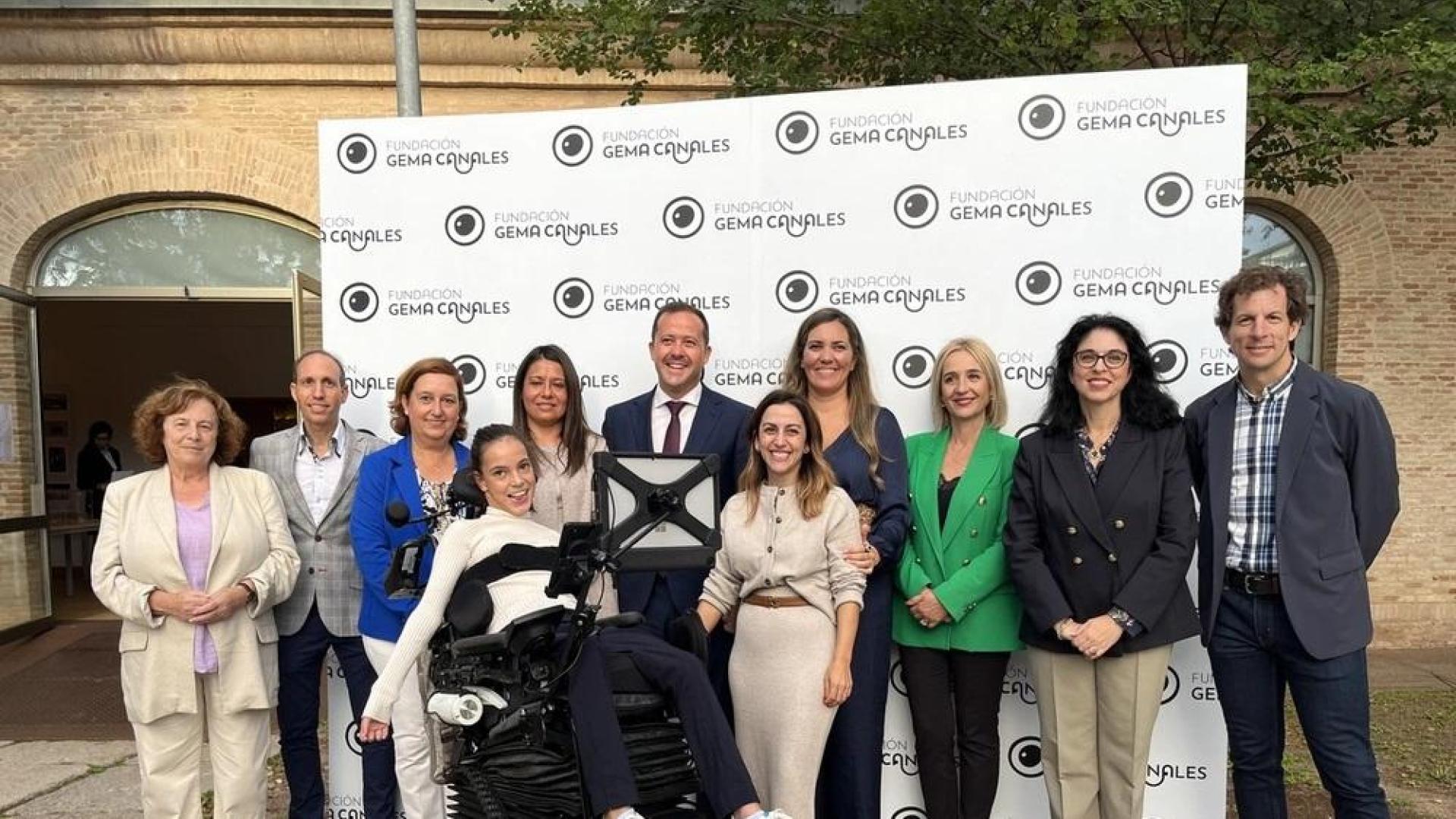 Imagen de archivo de la presentación de la Fundación Gema Canales, con ella en el centro
