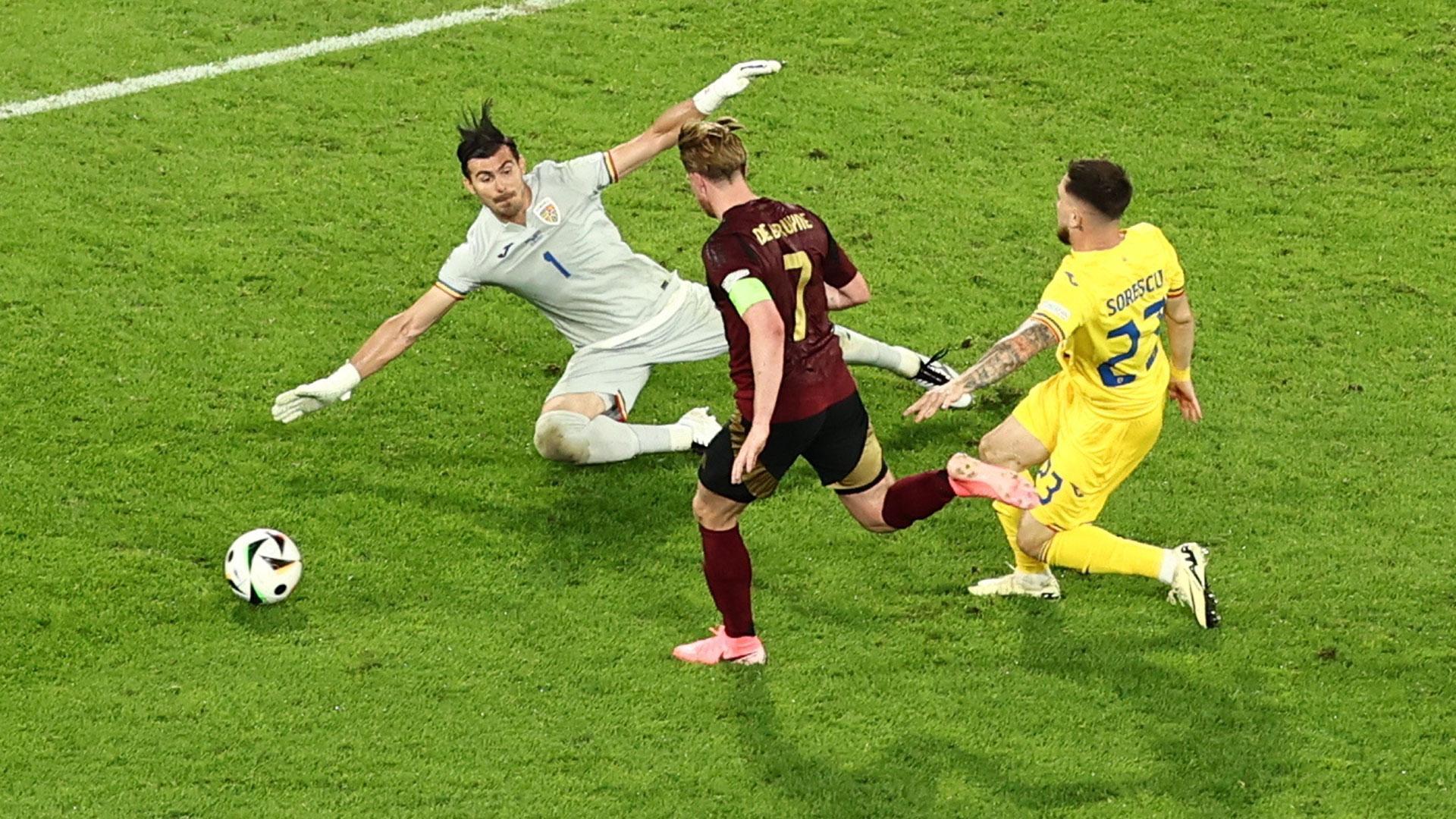 Kevin De Bruyne fue uno de los autores de los dos goles que metió Bélgica a Rumanía en la Eurocopa 2024