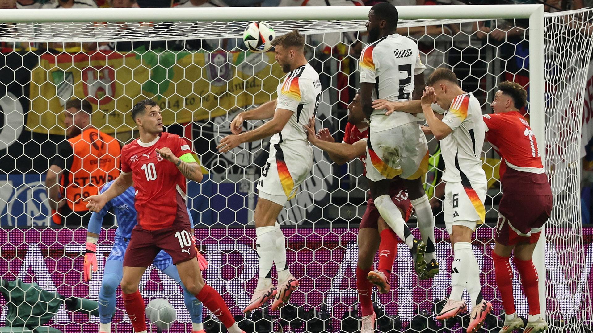 Gol de Niclas Füllkrug en el minuto 90 que ha servido para que Alemania empatara a uno el partido con Suiza y lograra el primer lugar del grupo A de la Eurocopa 2024