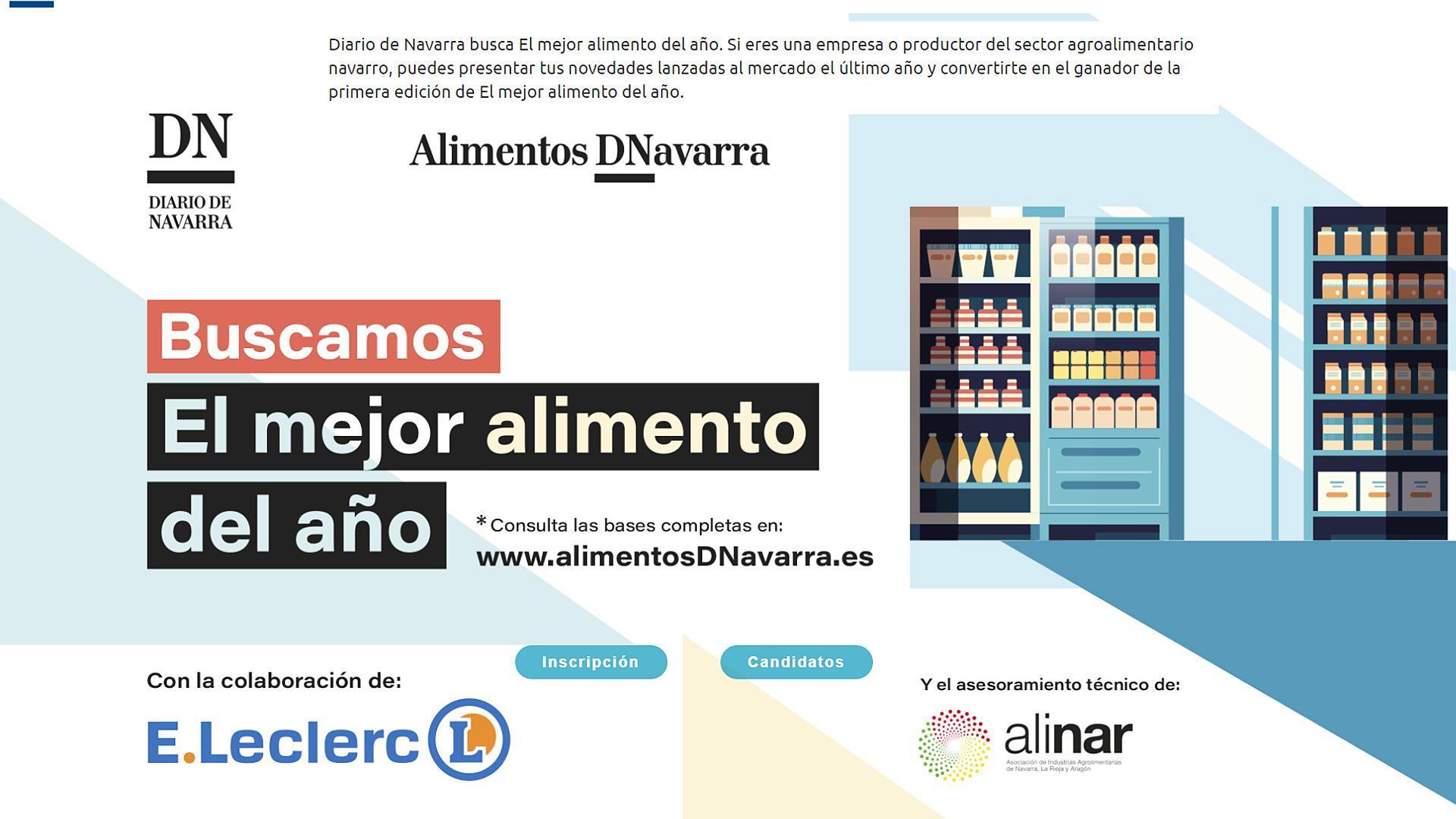 Portal web del concurso 'EL mejor alimento de Navarra'