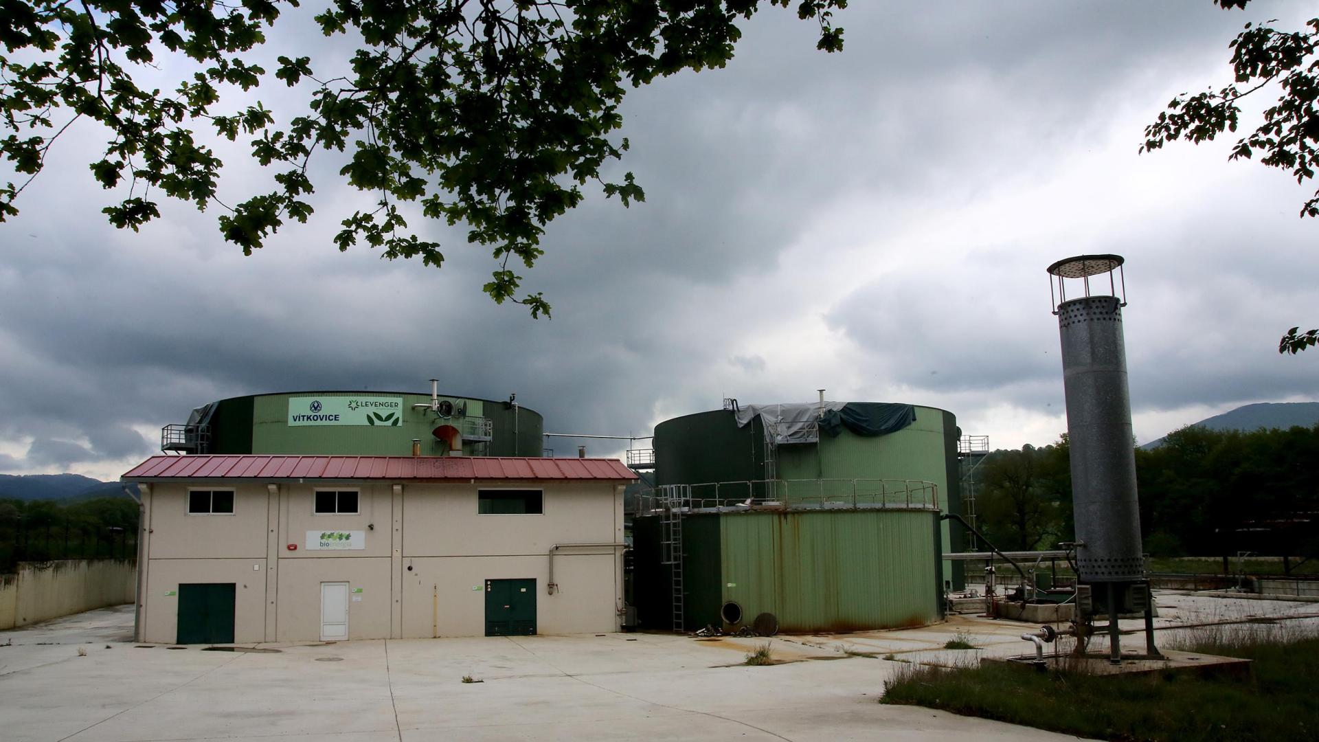 Detalle del estado de la planta de biogás de Ultzama, inactiva desde enero de 2016.