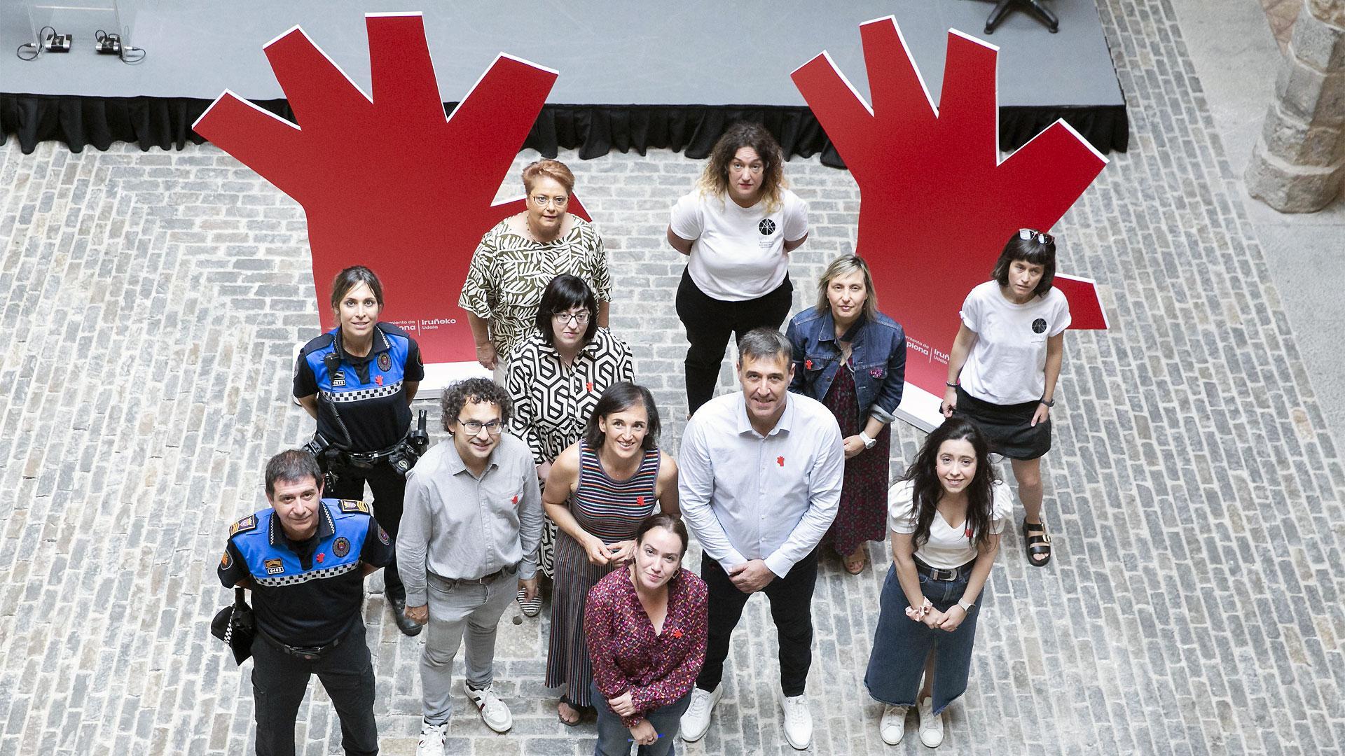 Presentación de la campaña 'Pamplona libre de agresiones sexistas' de cara a los Sanfermines 2024