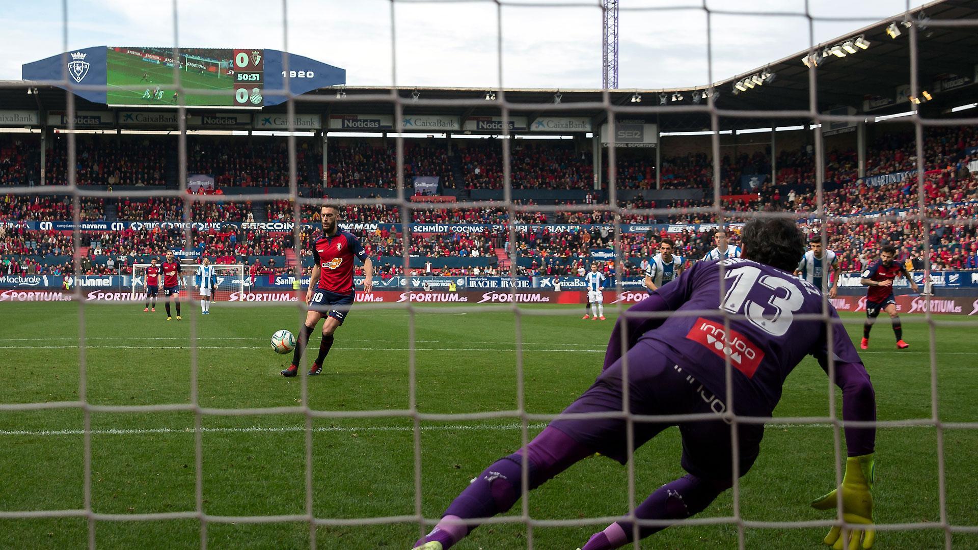 Roberto Torres marcó a lo ‘Panenka’ en un encuentro frente al Espanyol en marzo de 2020