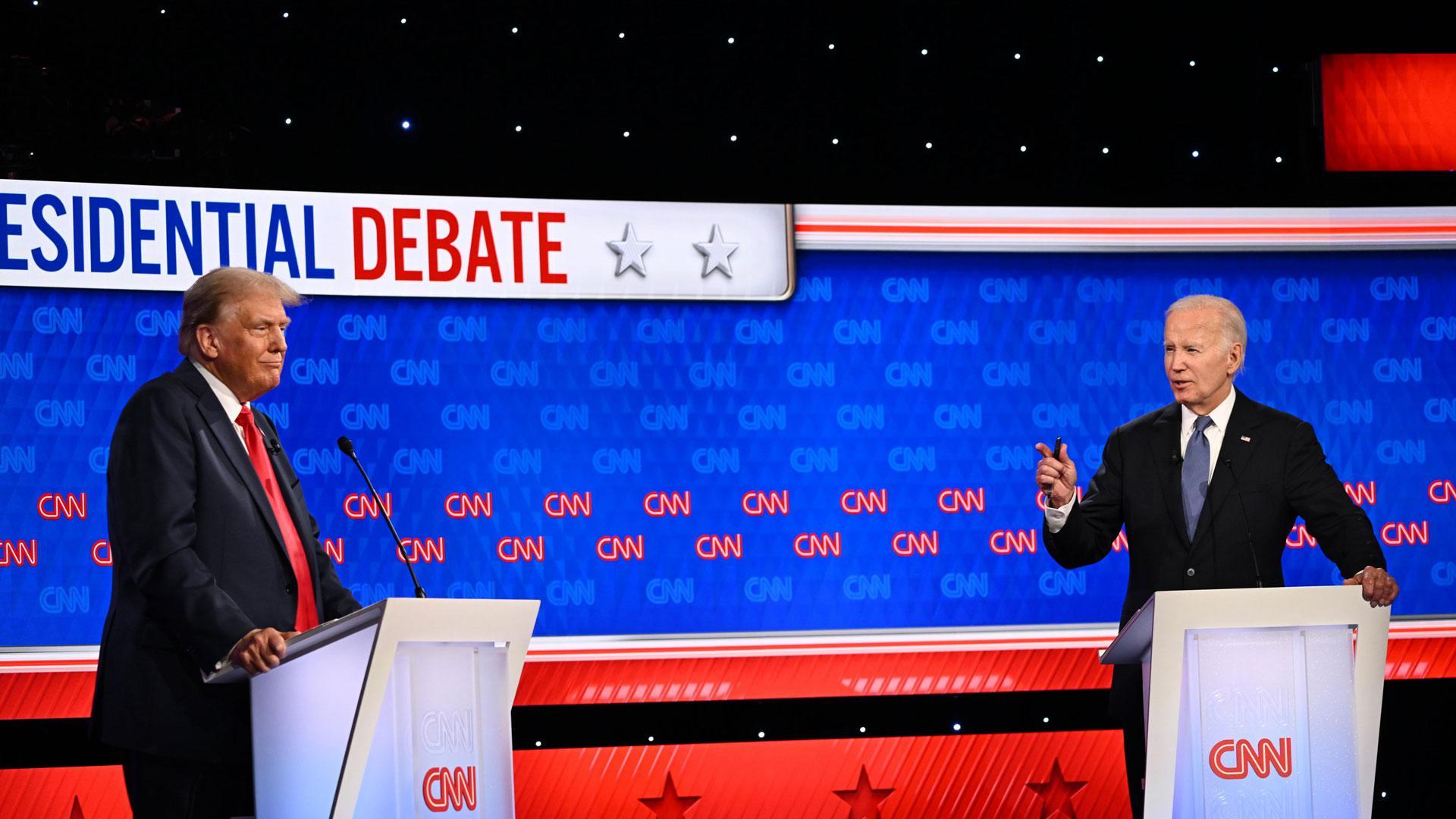 Imagen del primer debate que ha enfrentado a Joe Biden y Donald Trump en la carrera a la Casa Blanca
