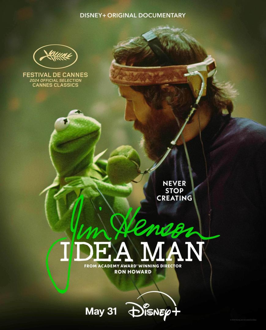 Cartel anunciador del documental sobre Jim Henson, subtitulado 'La audacia de las ideas'.