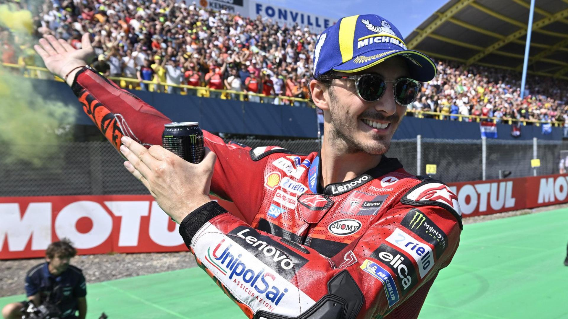 Francesco 'Pecco' Bagnaia, tras ganar en el circuito de Assen