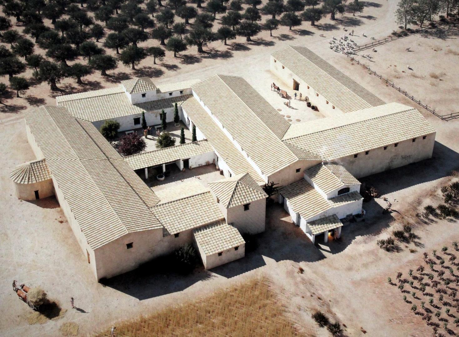 Recreación virtual de cómo pudo ser la villa romana de Ablitas