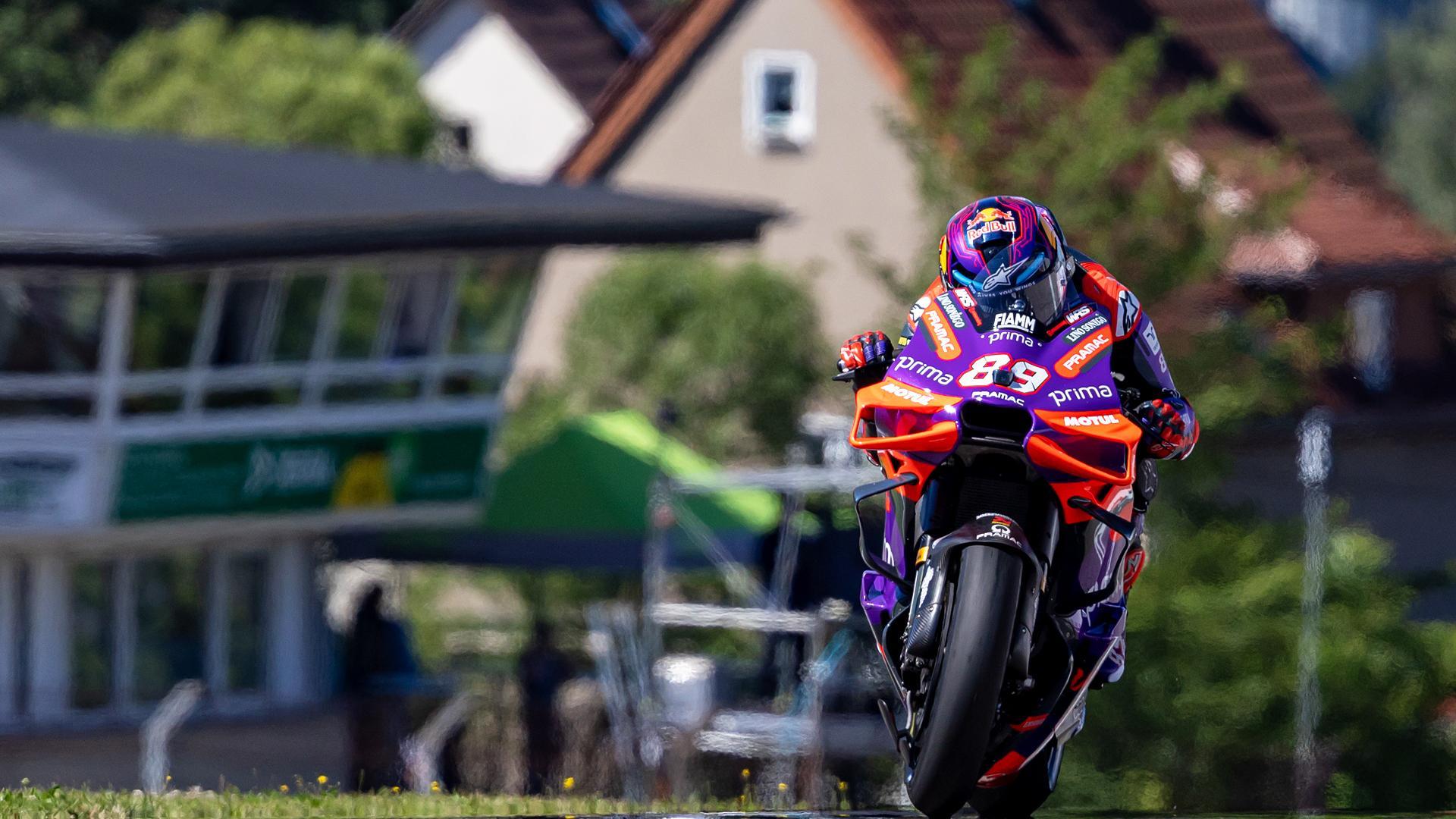 Jorge Martín durante la calificación del GP de Alemania en el circuito de Sachsenring