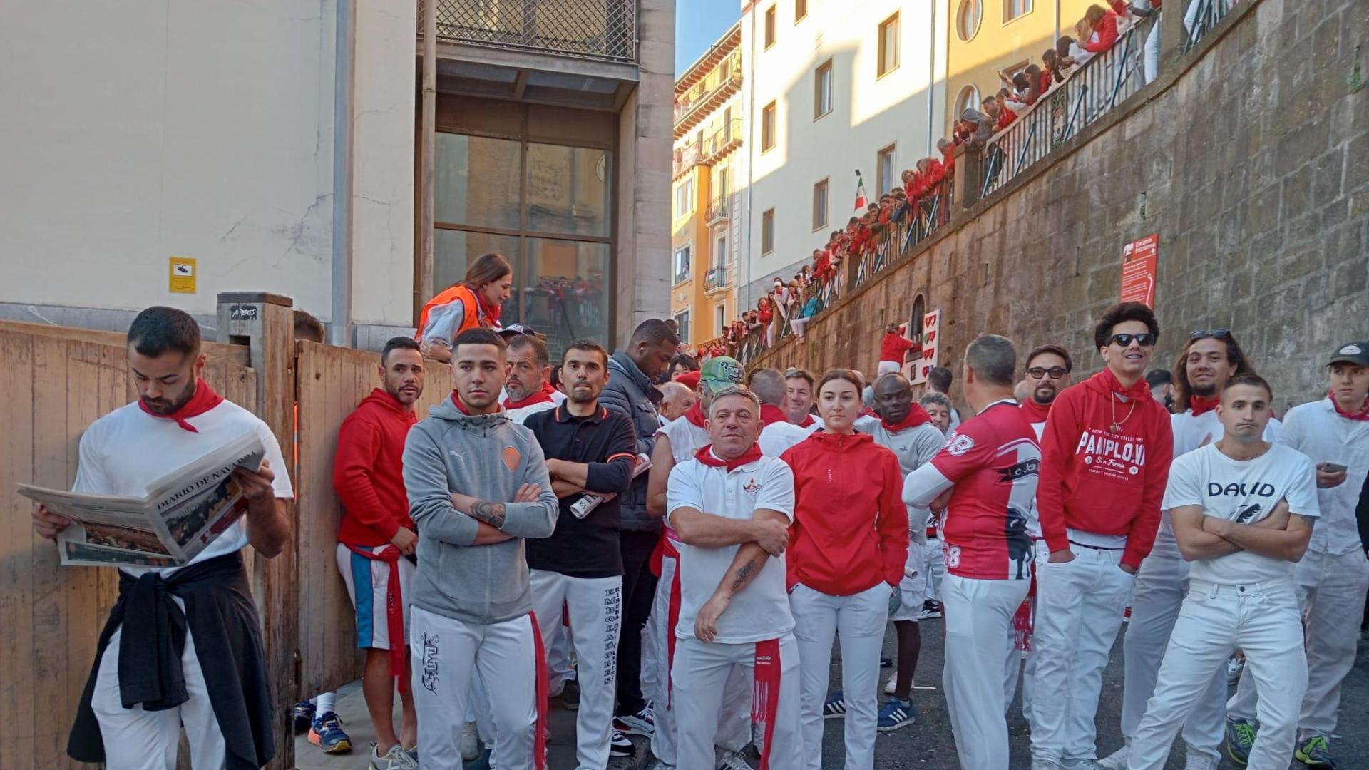Corredores antes del primer encierro