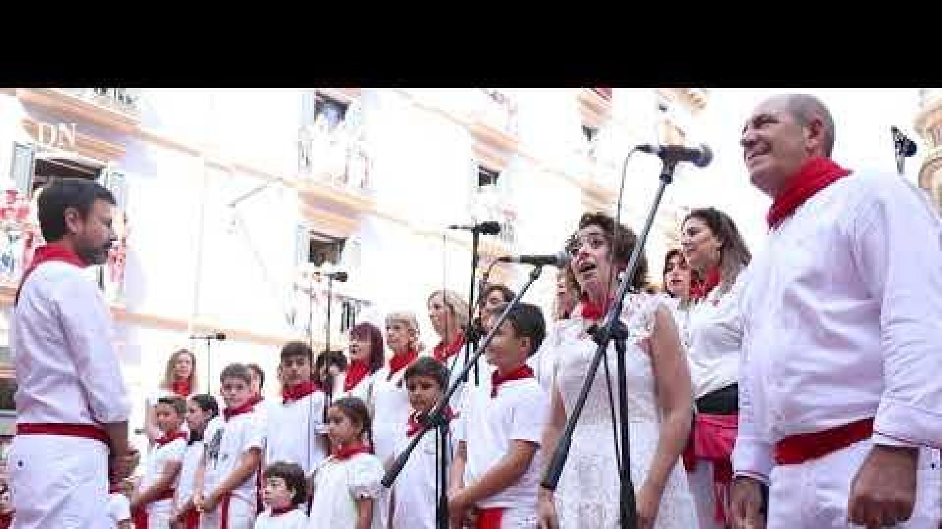 Uno de los momentos más emocionantes de la procesión de San Fermín