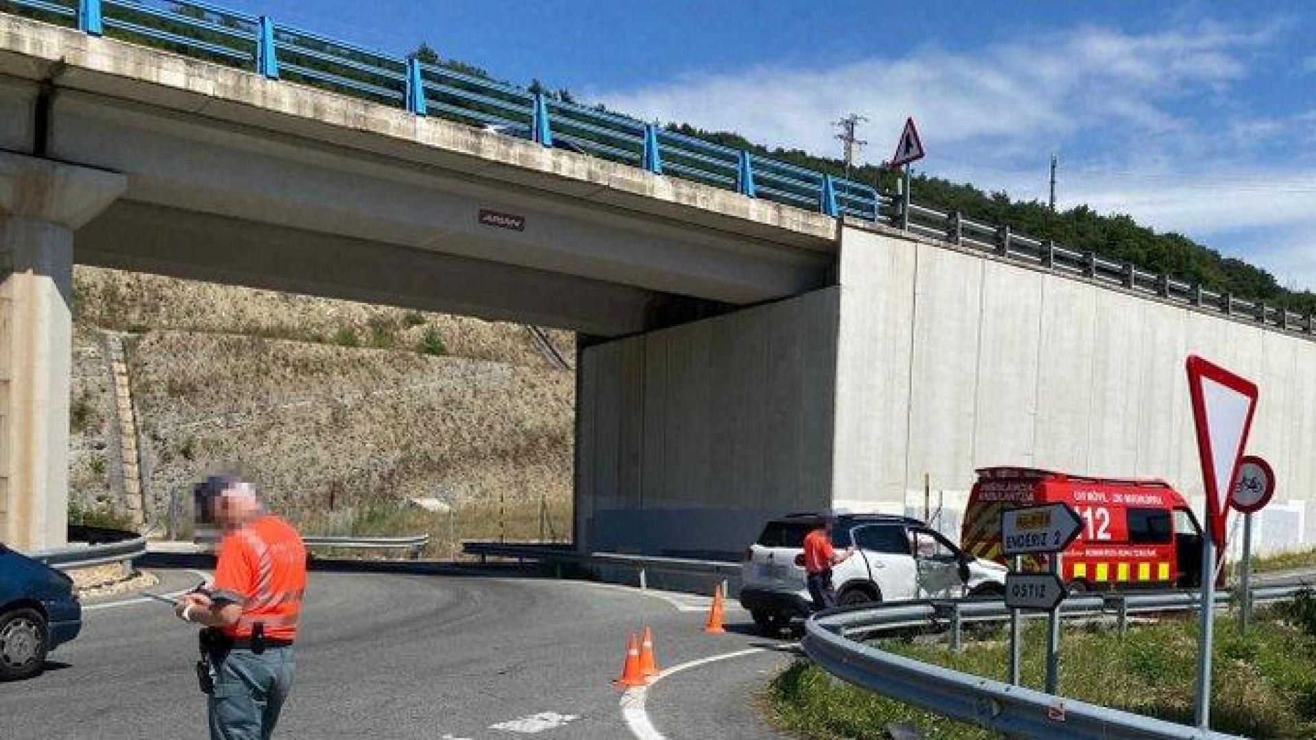 Imagen de la colisión desarrollada en Ostiz
