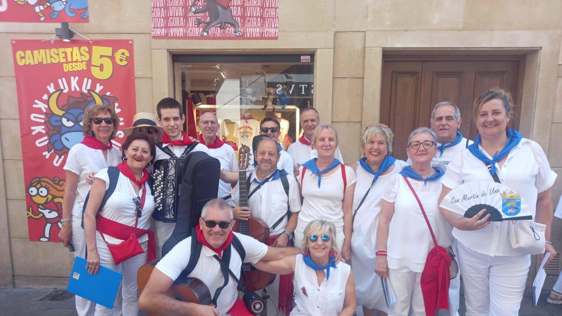 El grupo Catato actuó este miércoles en Pamplona, animando la calle Estafeta