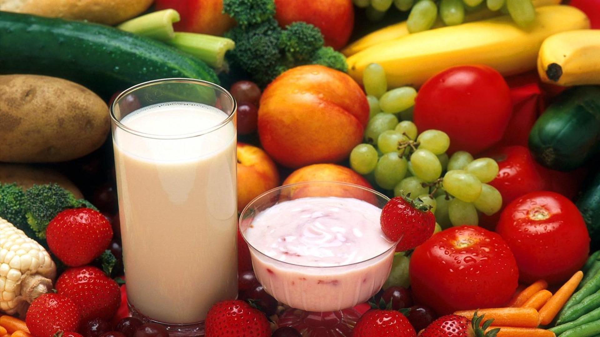Frutas y vegetales en variedad