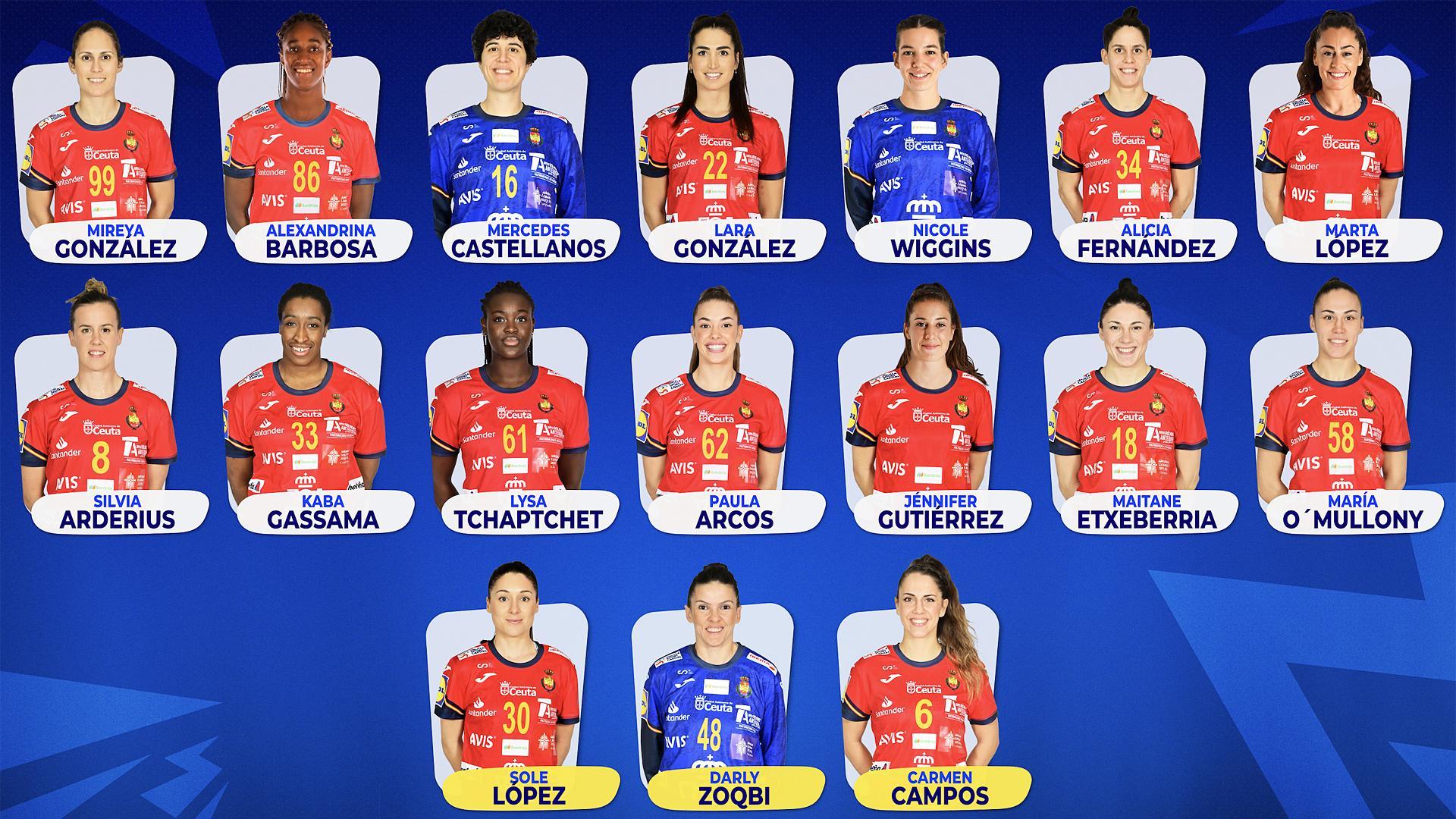 Lista definitiva de la selección española femenina de balonmano para los J OO de París 2024