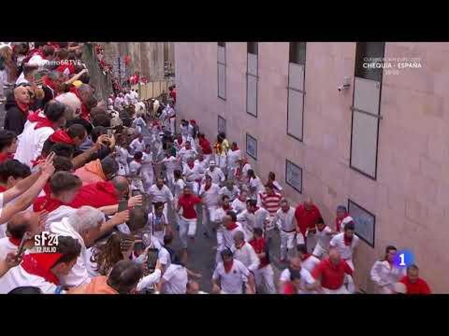 Cogida en la cuesta de Santo Domingo