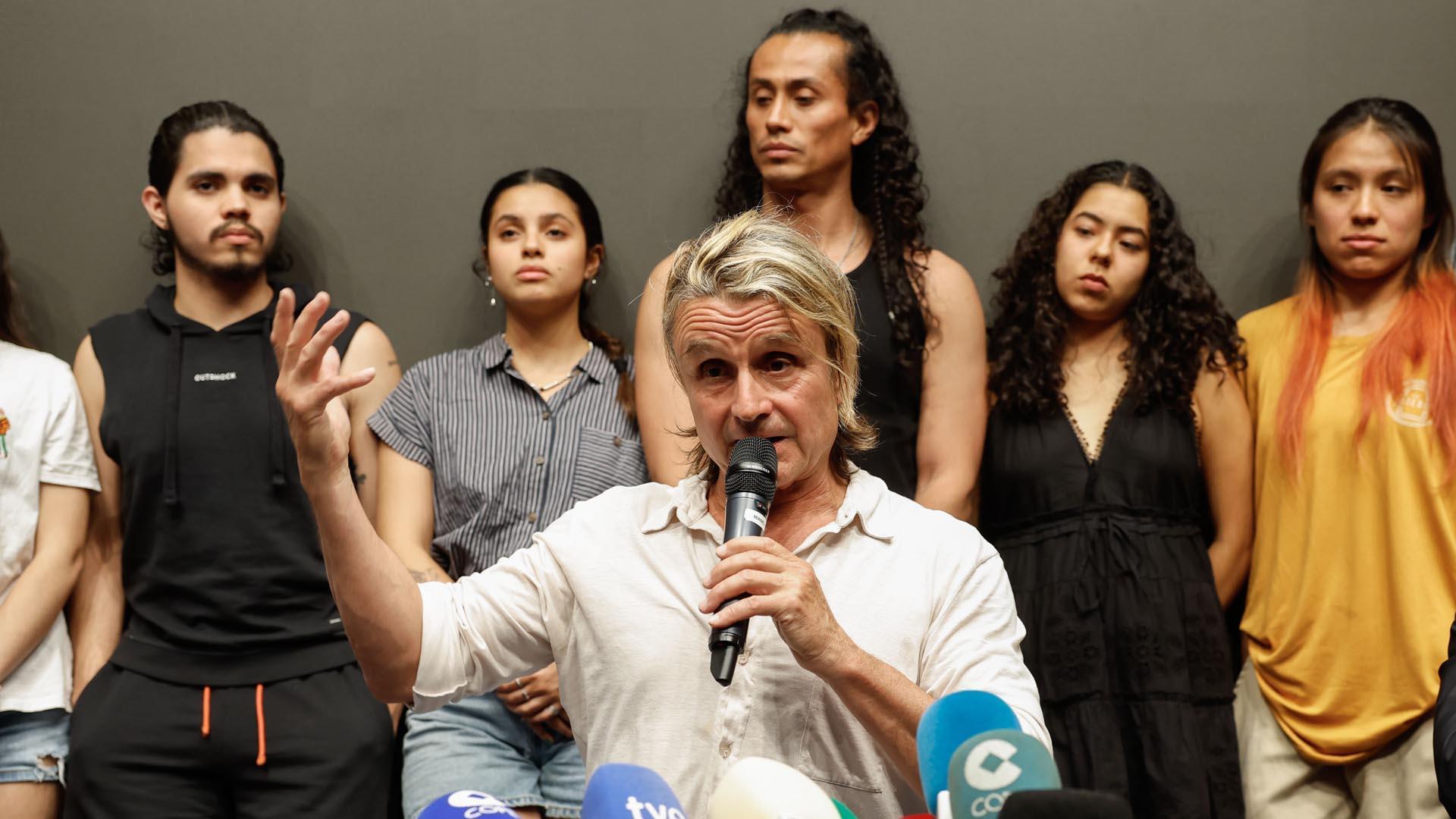 Nacho Cano, en la rueda de prensa que ofreció el pasado 9 de julio tras su detención
