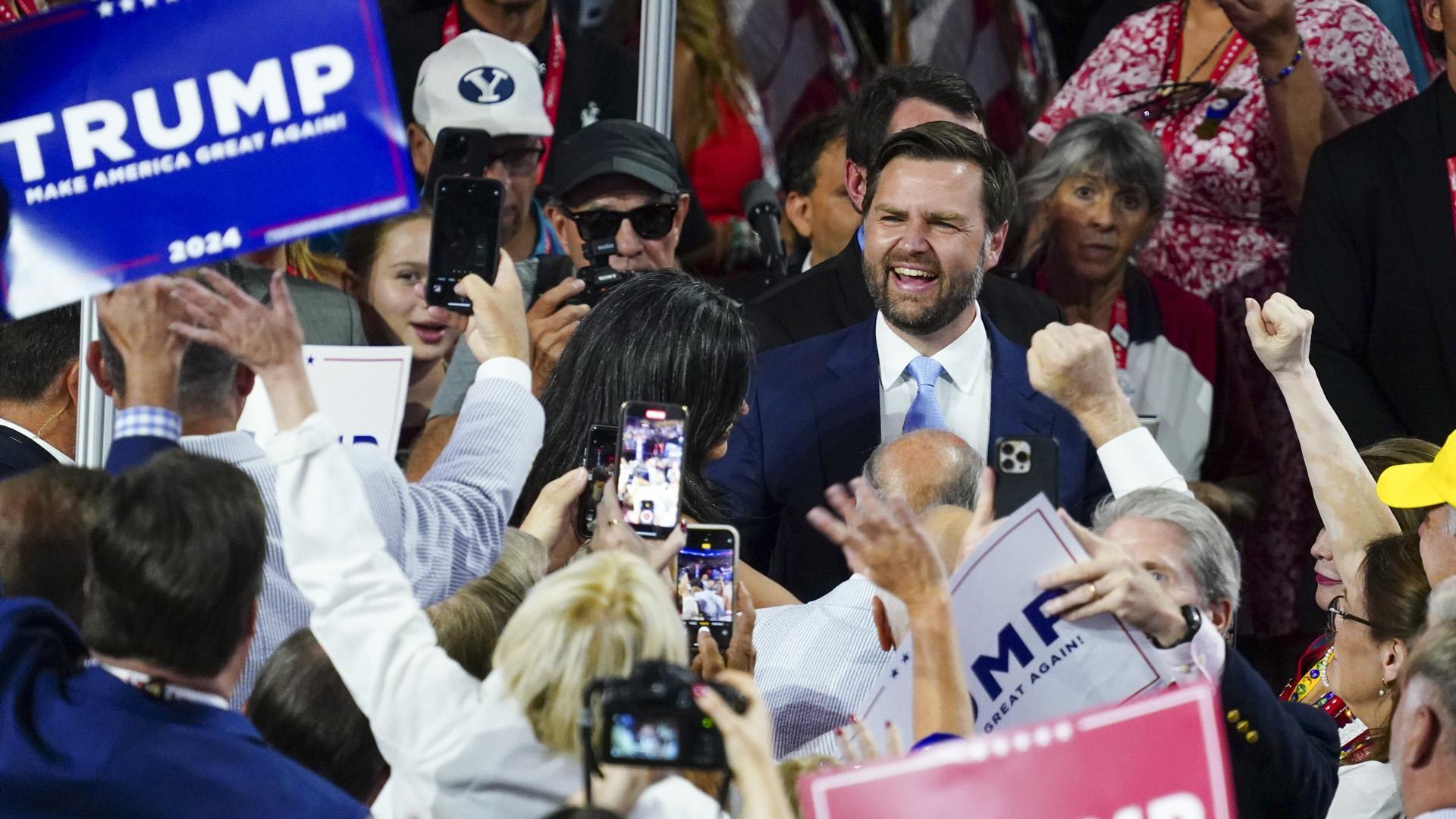 J. D. Vance, en la Convención Republicana de Milwaukee