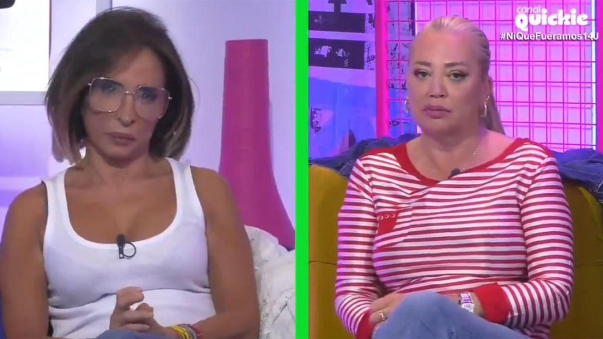 María Patiño y Belén Esteban, en una de las emisiones de 'Ni que fuéramos shhh'