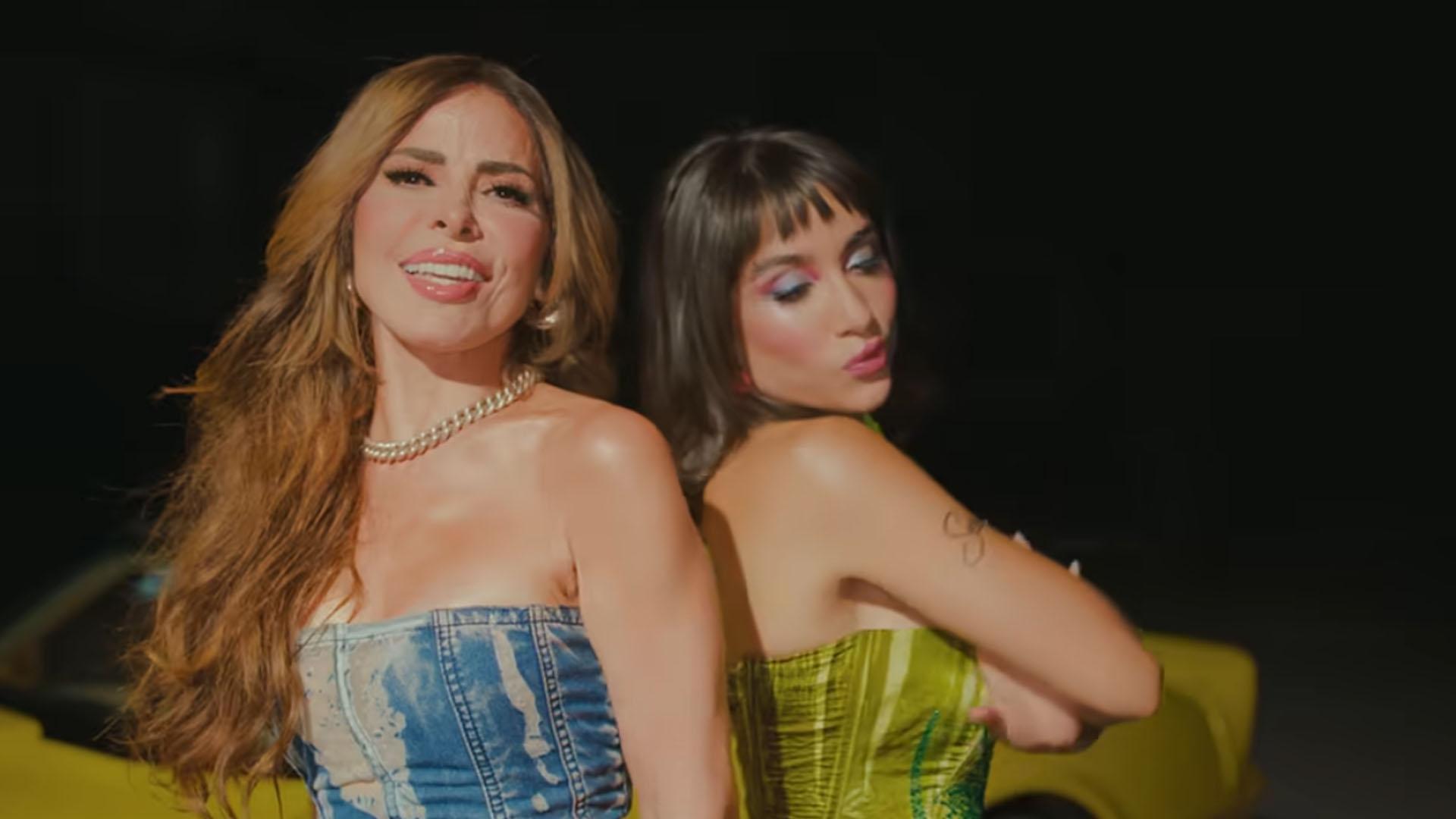 Gloria Trevi y María Becerra, en el videoclip de 'Borracha'