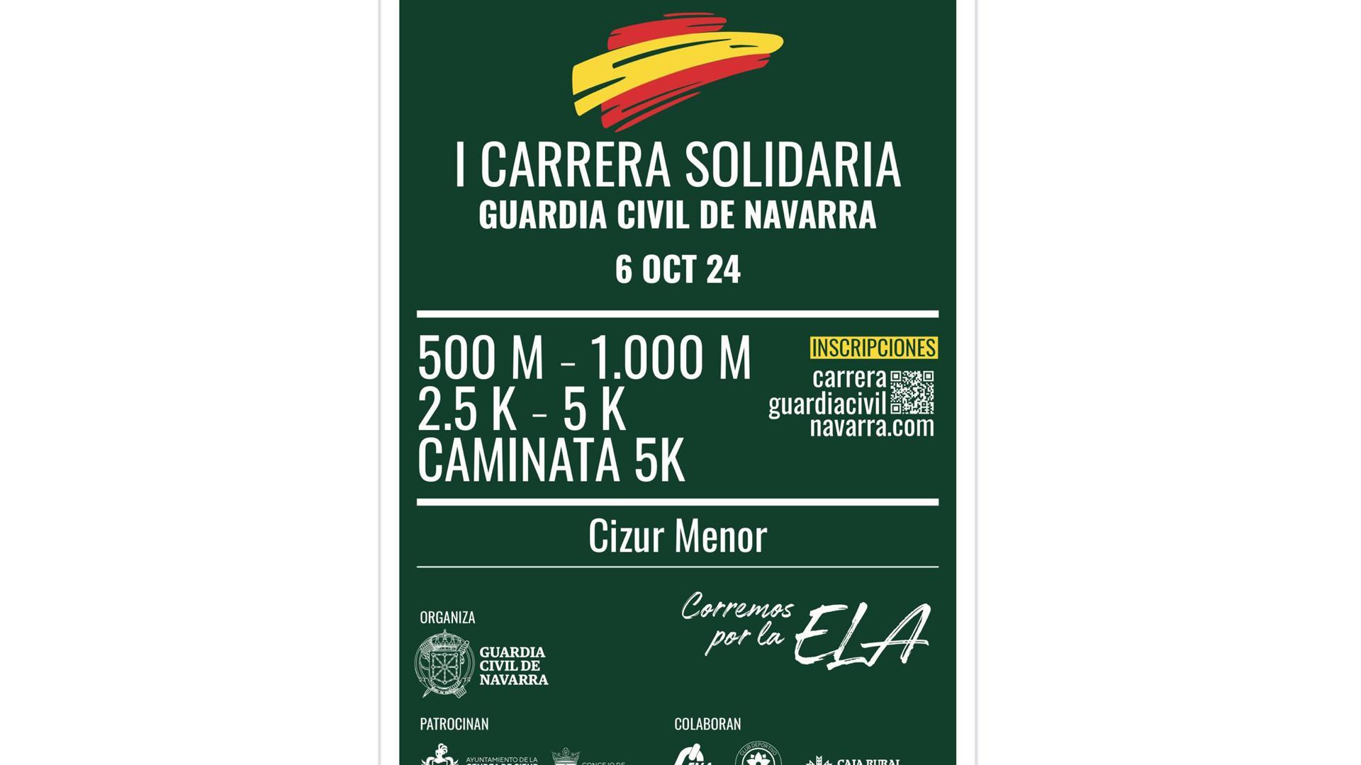 La Guardia Civil de Navarra organiza una carrera para recaudar fondos contra la ELA
