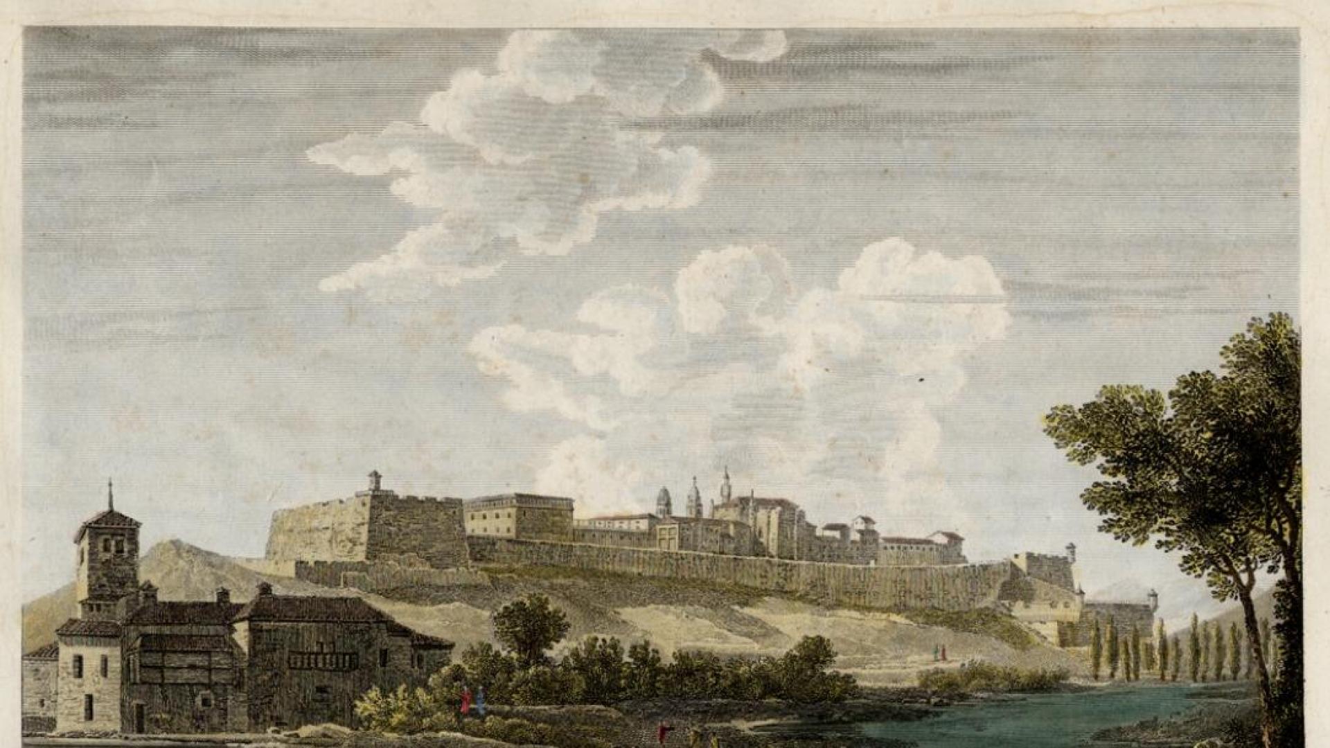 Primera vista de Pamplona en el “Itinerario” de Alejandro Laborde.