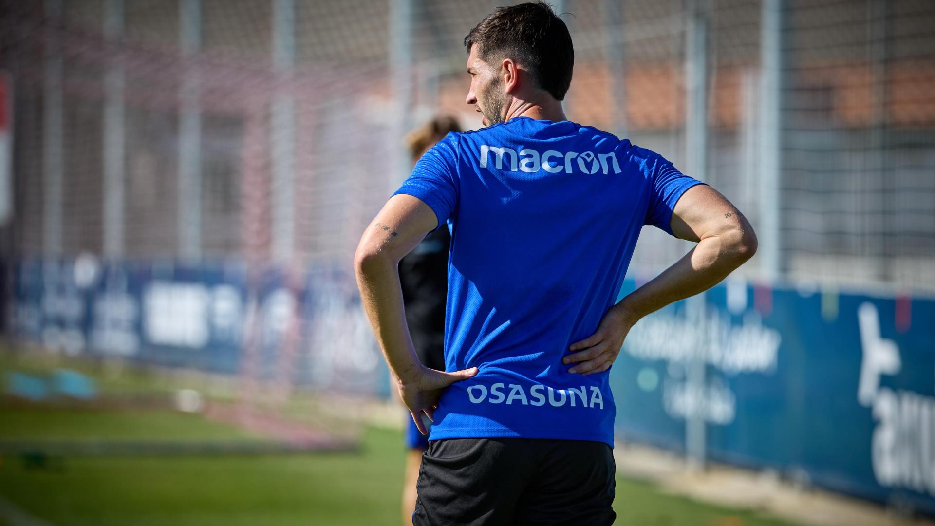David García en una sesión anterior con Osasuna