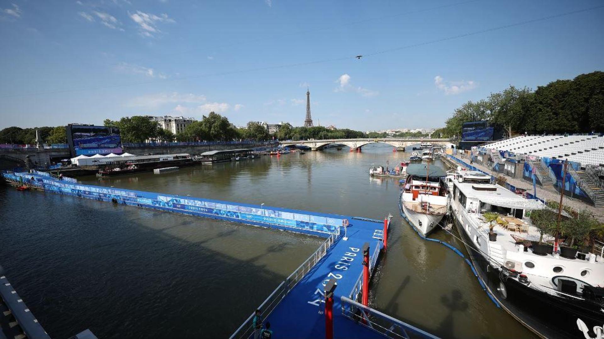 Vista del río Sena en París durante los Juegos Olímpicos