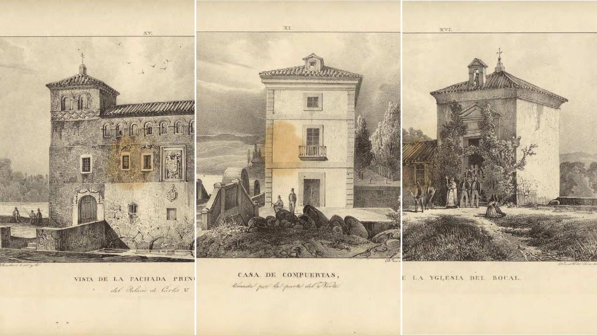 Tres litografías de Henri Pierre Léon Pharamond Blanchard